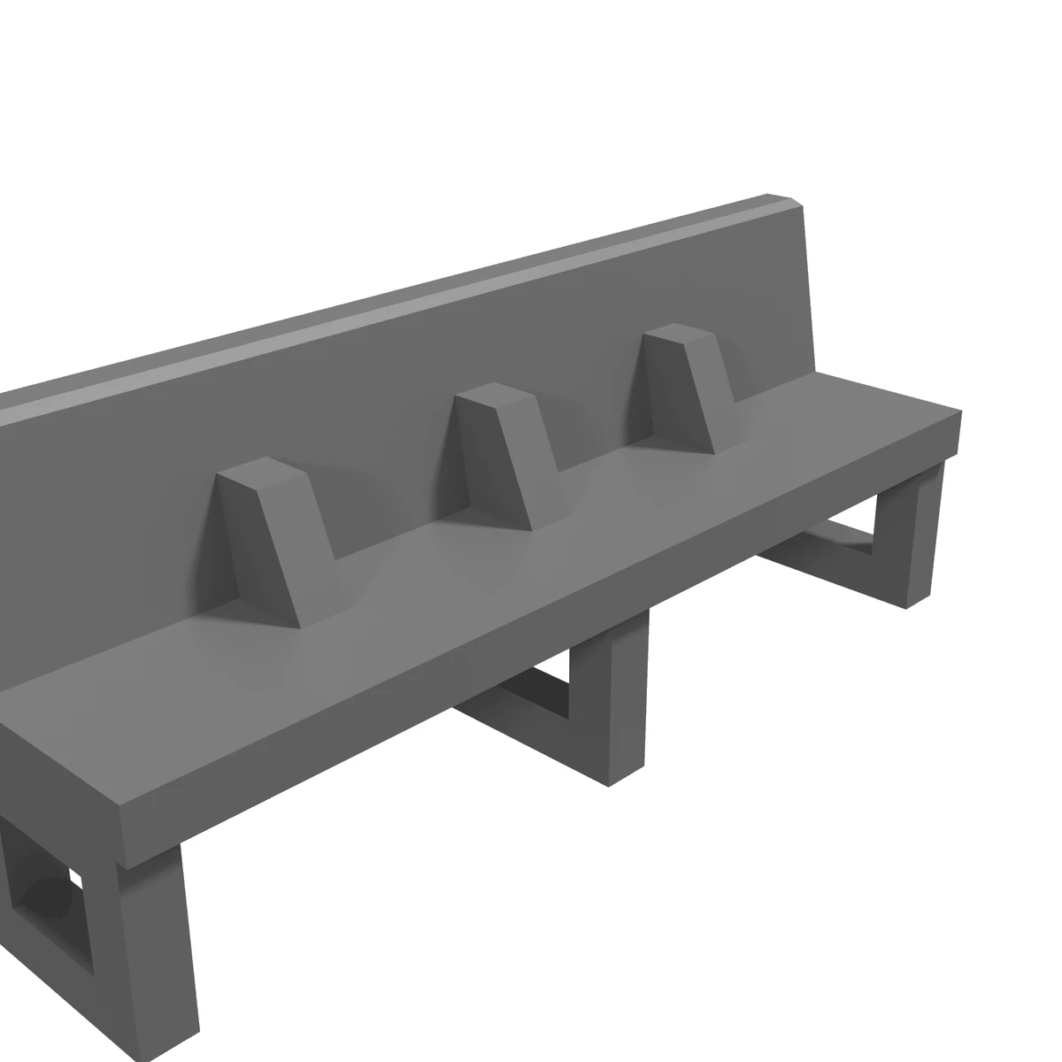 Modern Bench, 4-Seat, N Scale (set of 10) detail view