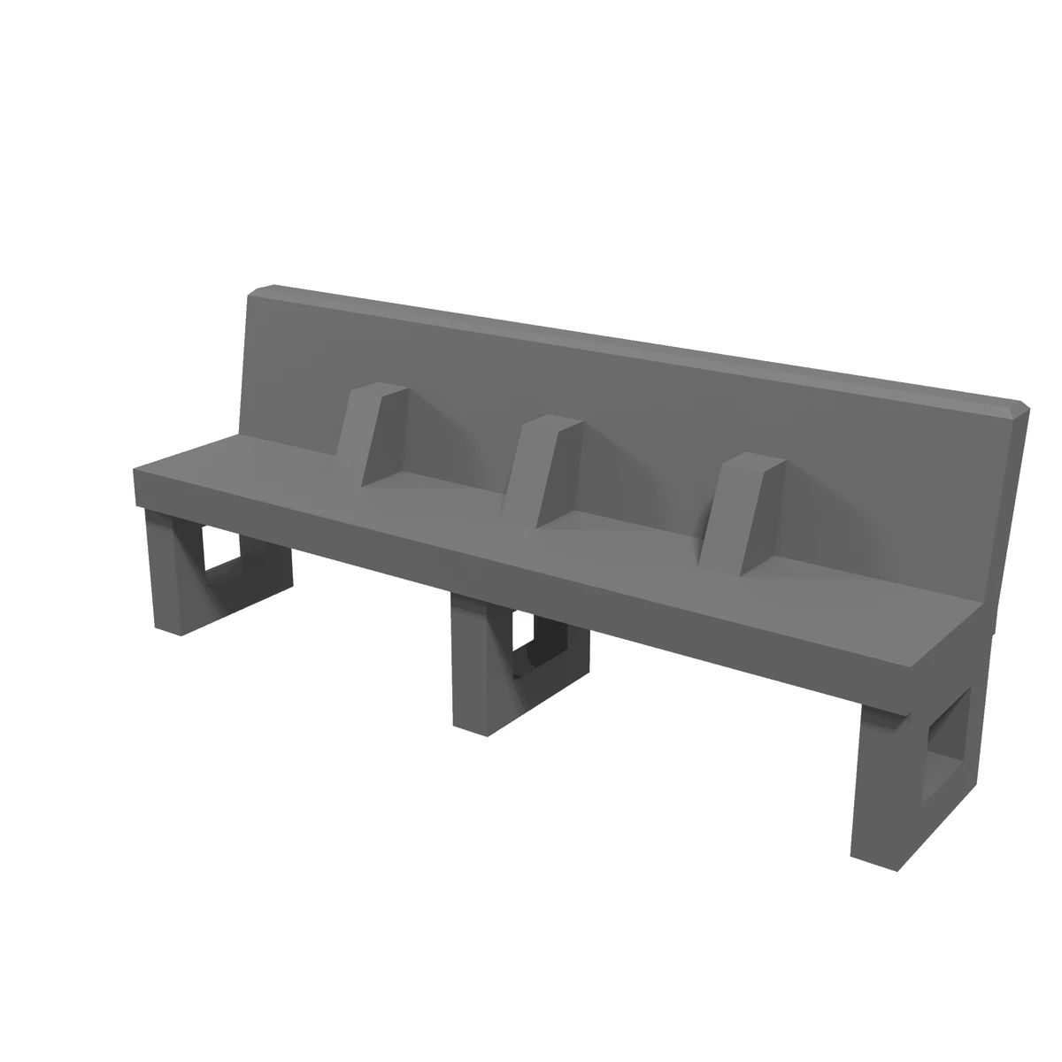 Modern Bench, 4-Seat, N Scale (set of 10)