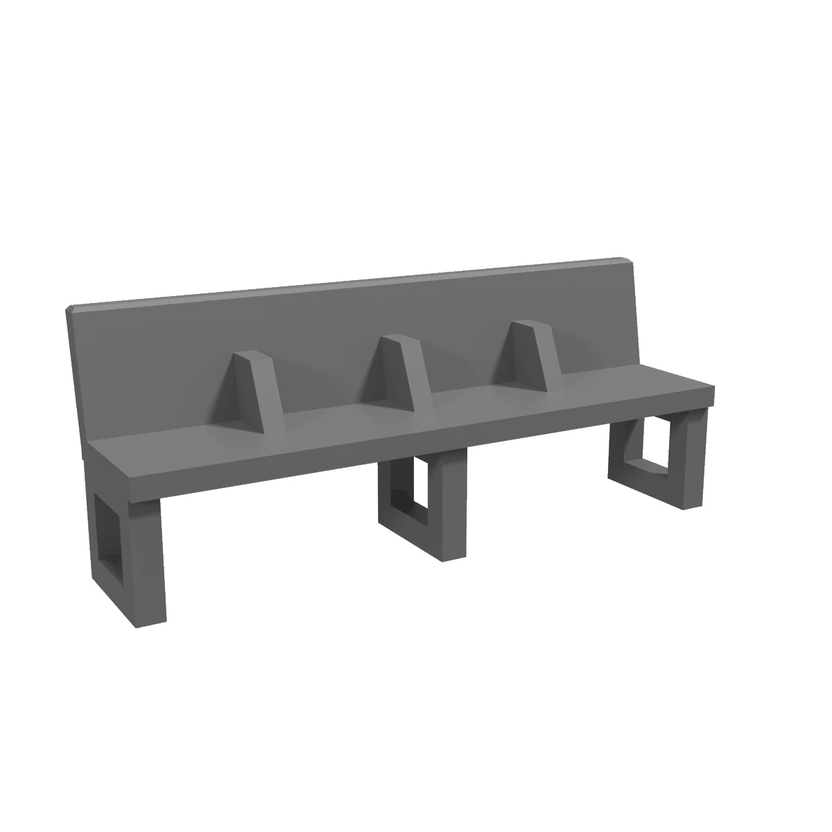 Modern Bench, 4-Seat, O Scale