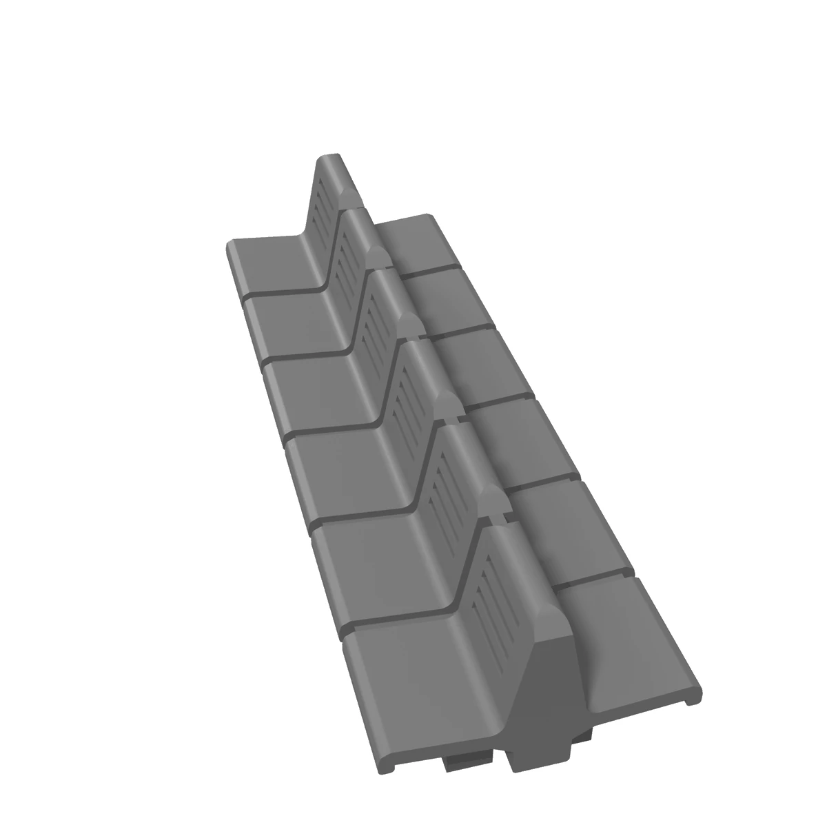 Modern Double Bench, 6+6 Seats, O Scale detail view