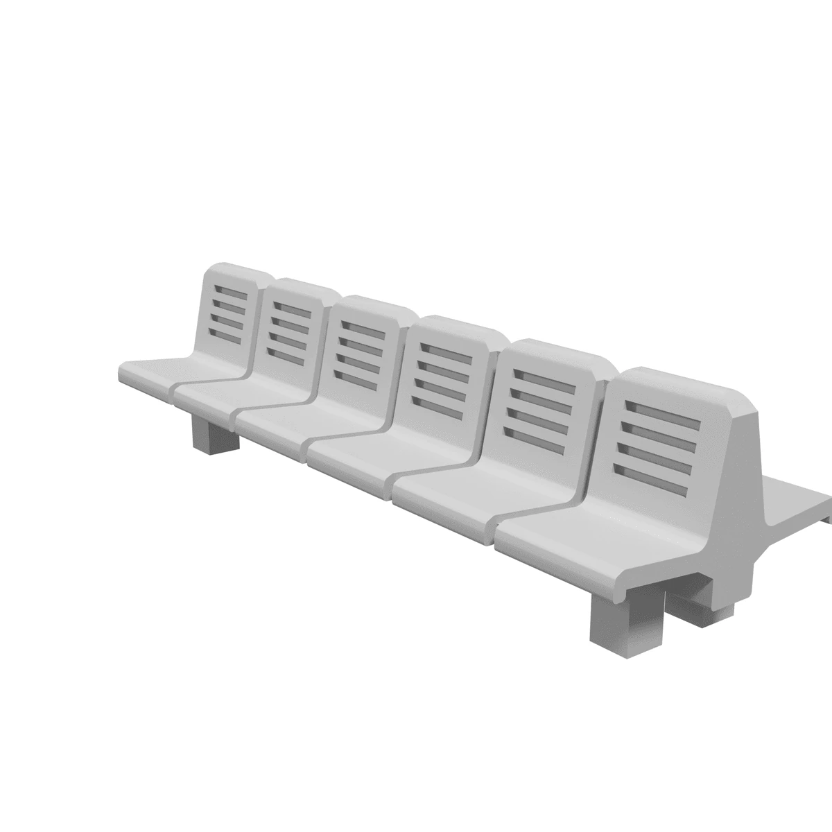 Modern Double Bench, 6+6 Seats (set of 6)