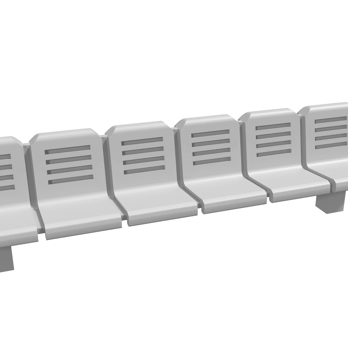 Modern Double Bench, 6+6 Seats (set of 6) detail view