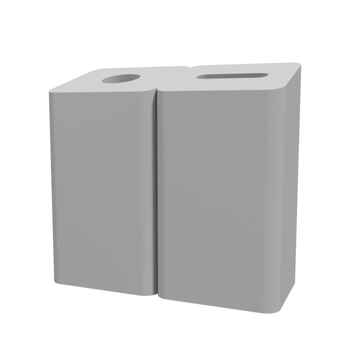 Station Waste Bin, Combined Duo (set of 10) front view