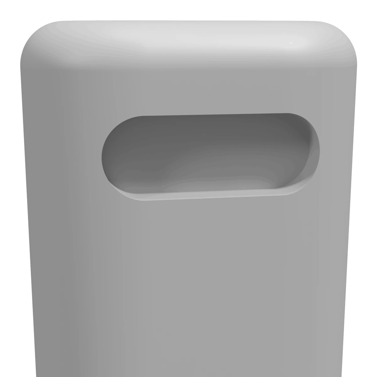 Station Waste Bin, Modern Oval, O Scale detail view