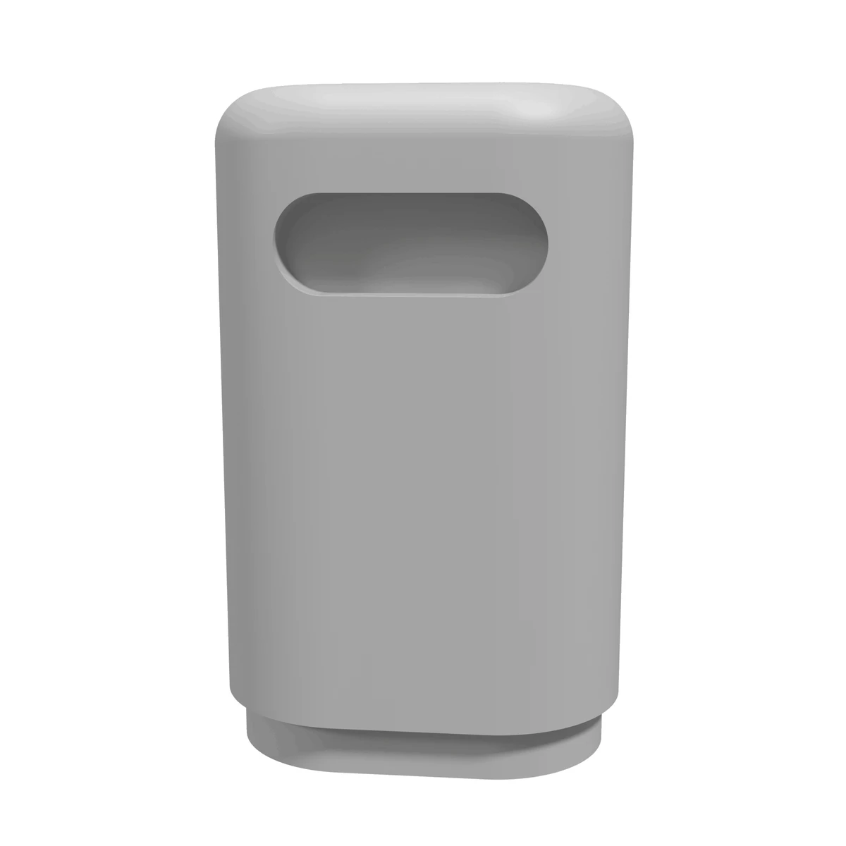 Station Waste Bin, Modern Oval, O Scale front view