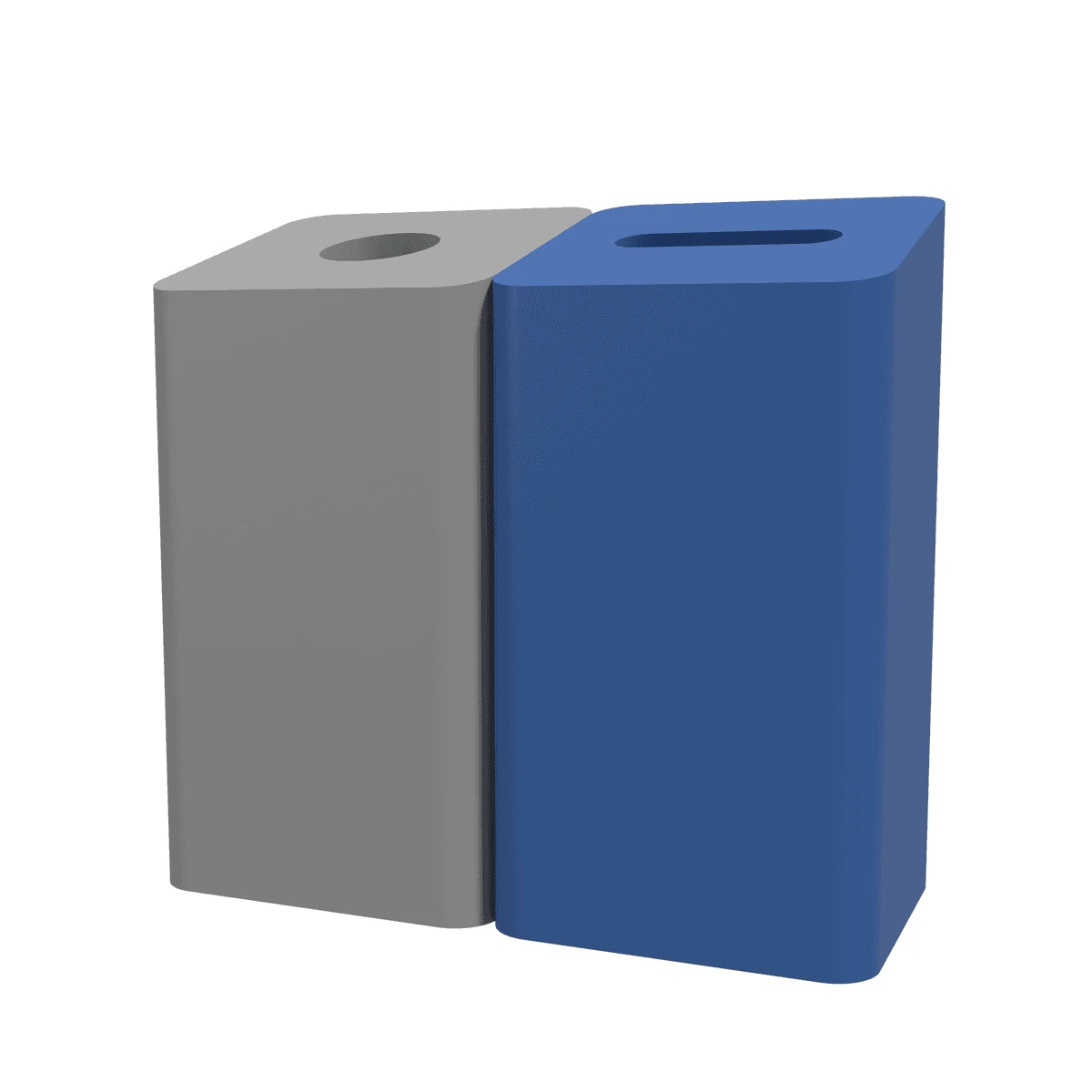 Station Waste Bin, Recycle Duo (set of 10) front view