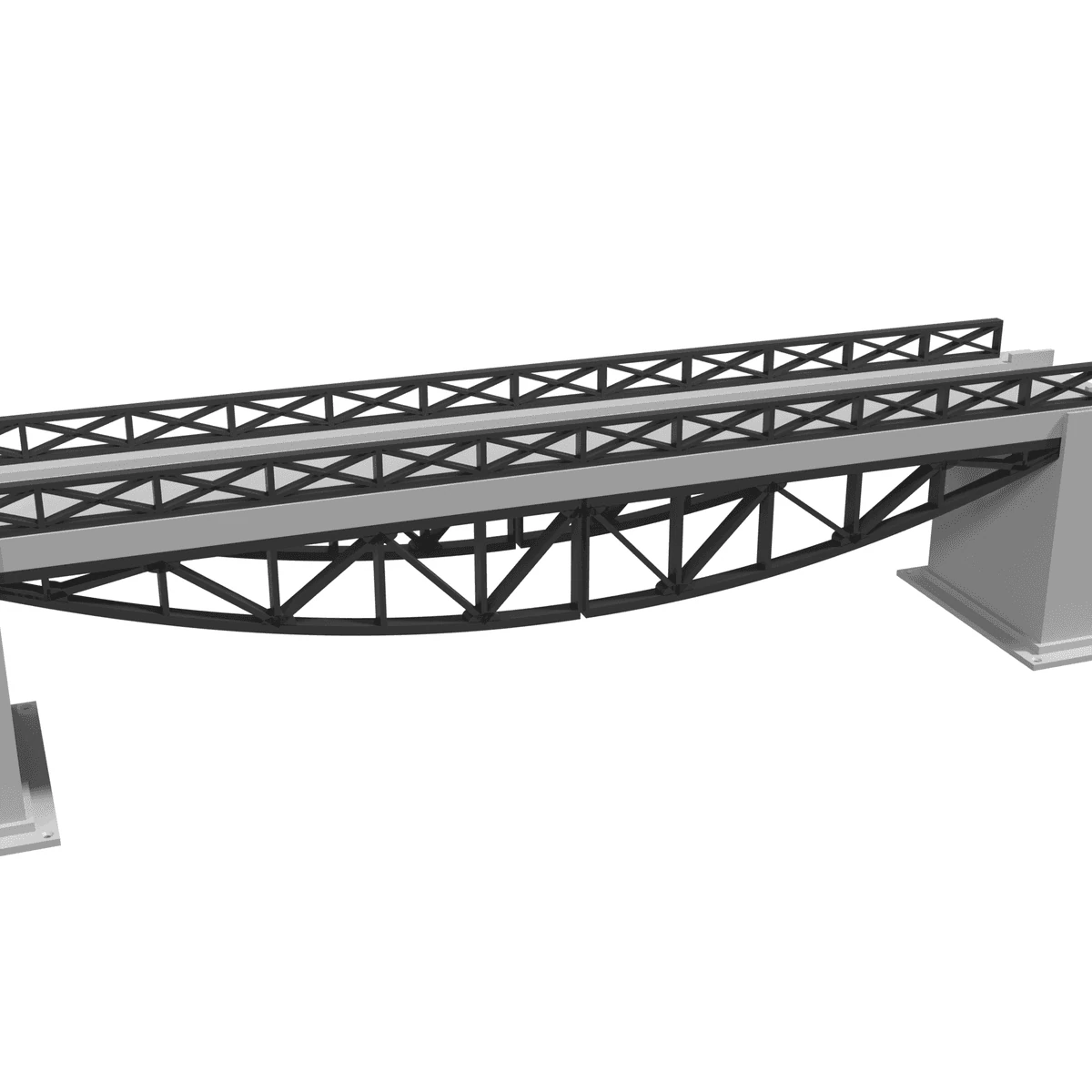 Fishbelly Bridge 360 mm, Single Track detail view