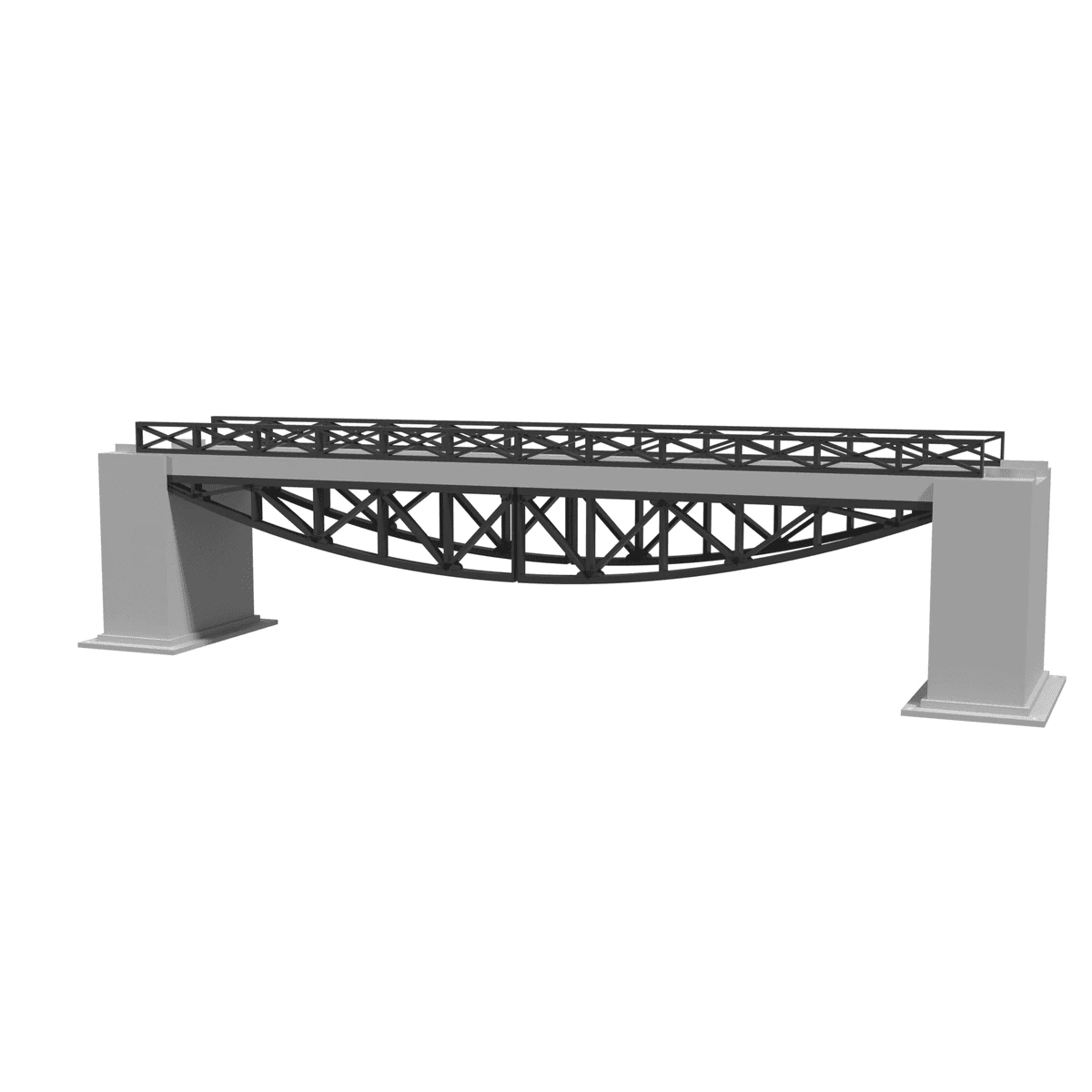 Fishbelly Bridge 360 mm, Single Track front view