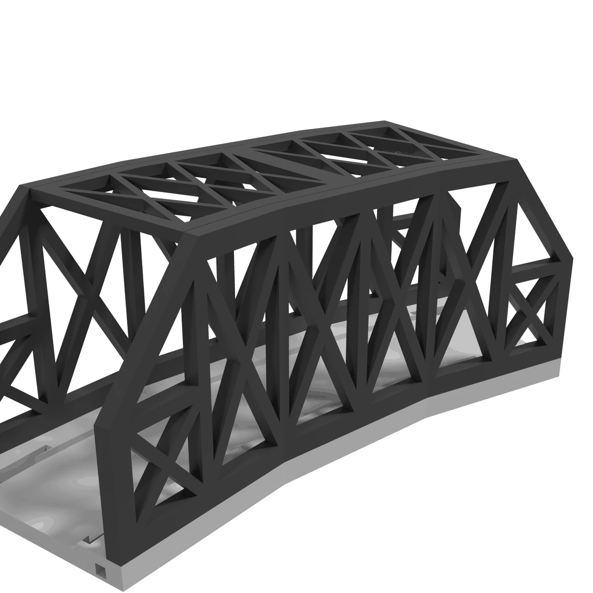 Modular Bridge, X-Beam Single Track Curved 18 in / 30°, for Bachmann E-Z Track detail view