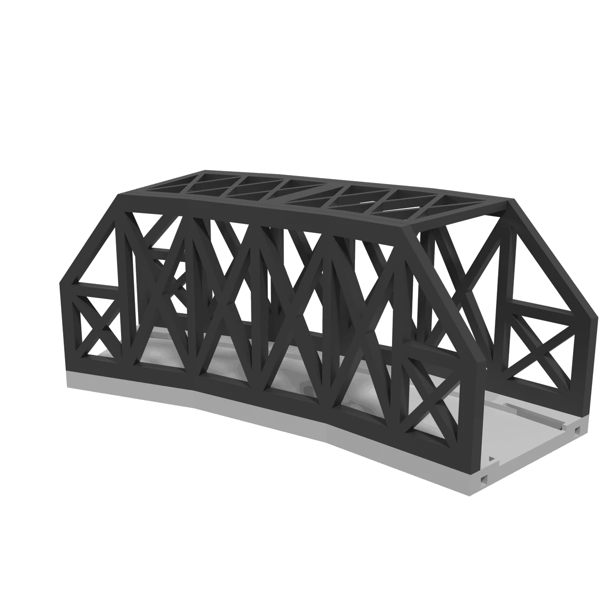 Modular Bridge, X-Beam Single Track Curved 18 in / 30°, for Bachmann E-Z Track