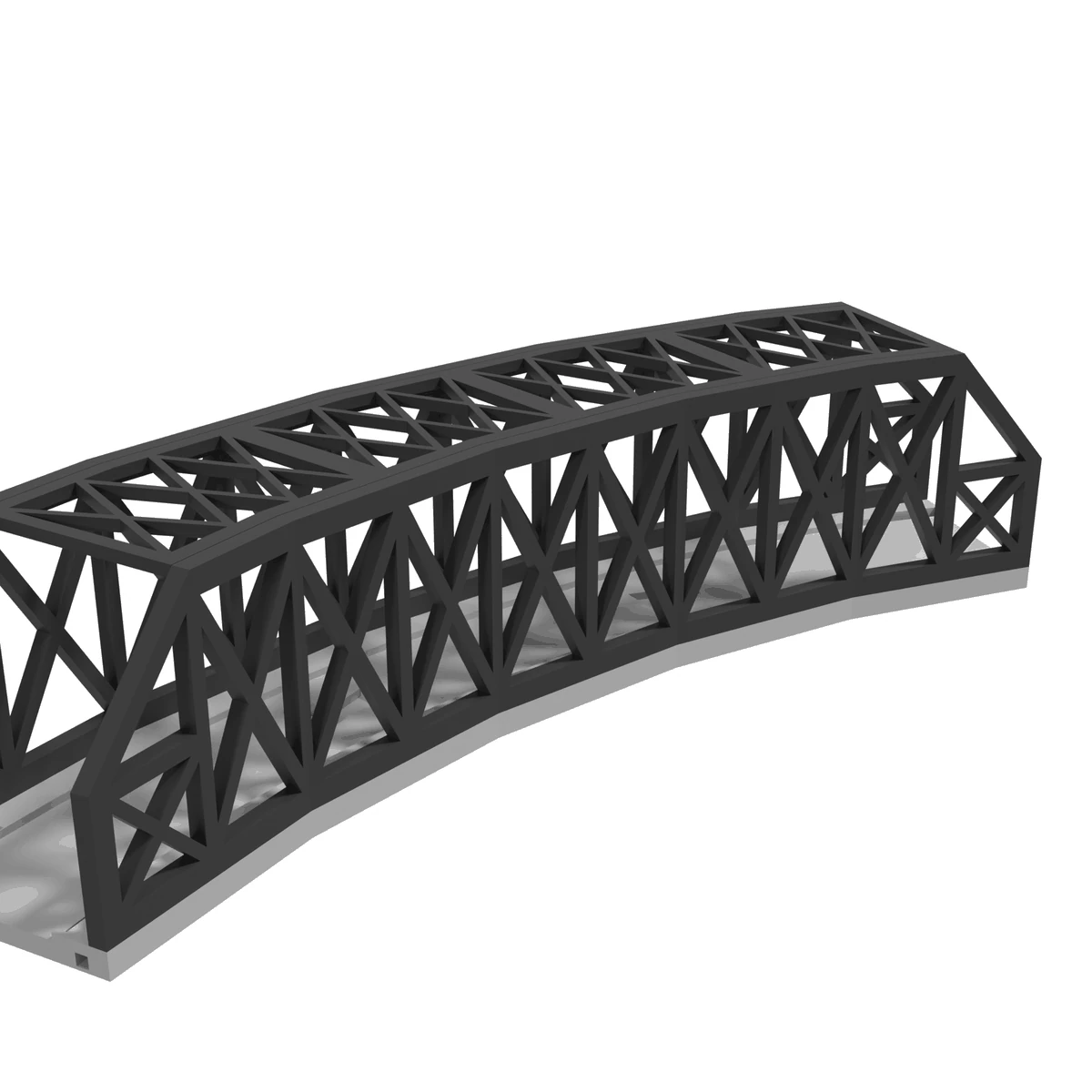Modular Bridge, X-Beam Single Track Curved 22 in / 45°, for Bachmann E-Z Track detail view