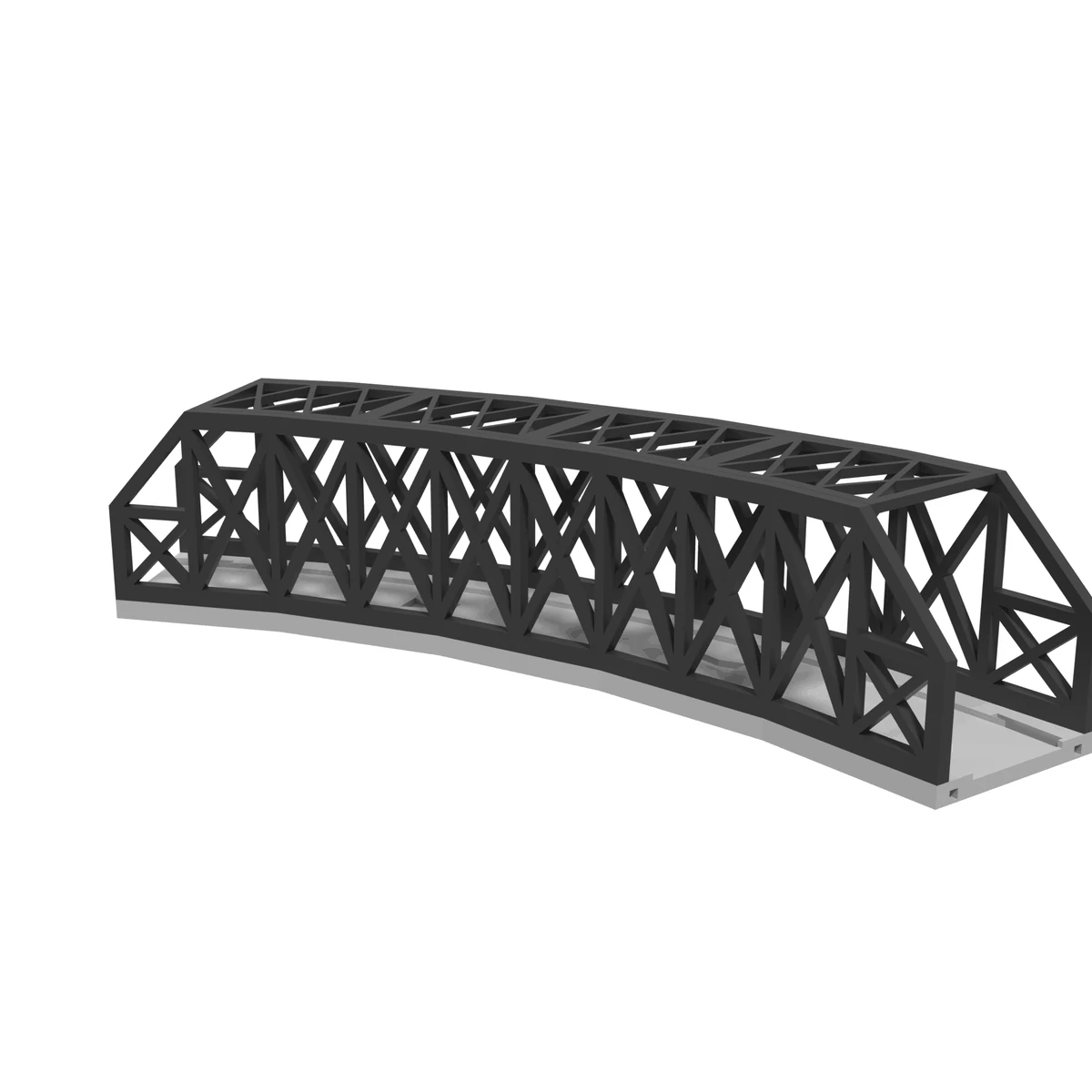 Modular Bridge, X-Beam Single Track Curved 22 in / 45°, for Bachmann E-Z Track hero view