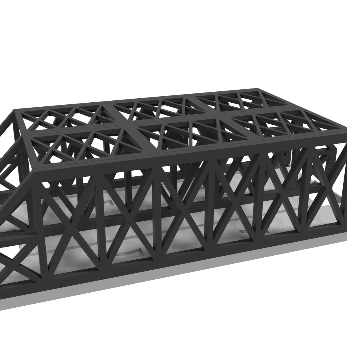 Modular Bridge, X-Beam Dual Track 13.5 in, for Bachmann E-Z Track detail view