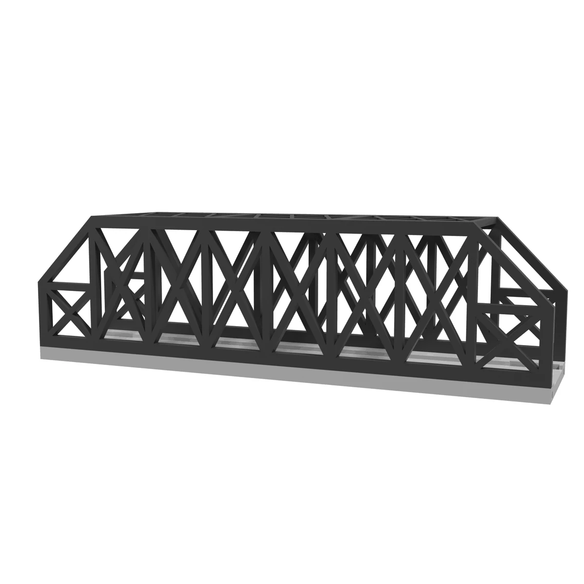 Modular Bridge, X-Beam Single Track 13.5 in, for Bachmann E-Z Track front view