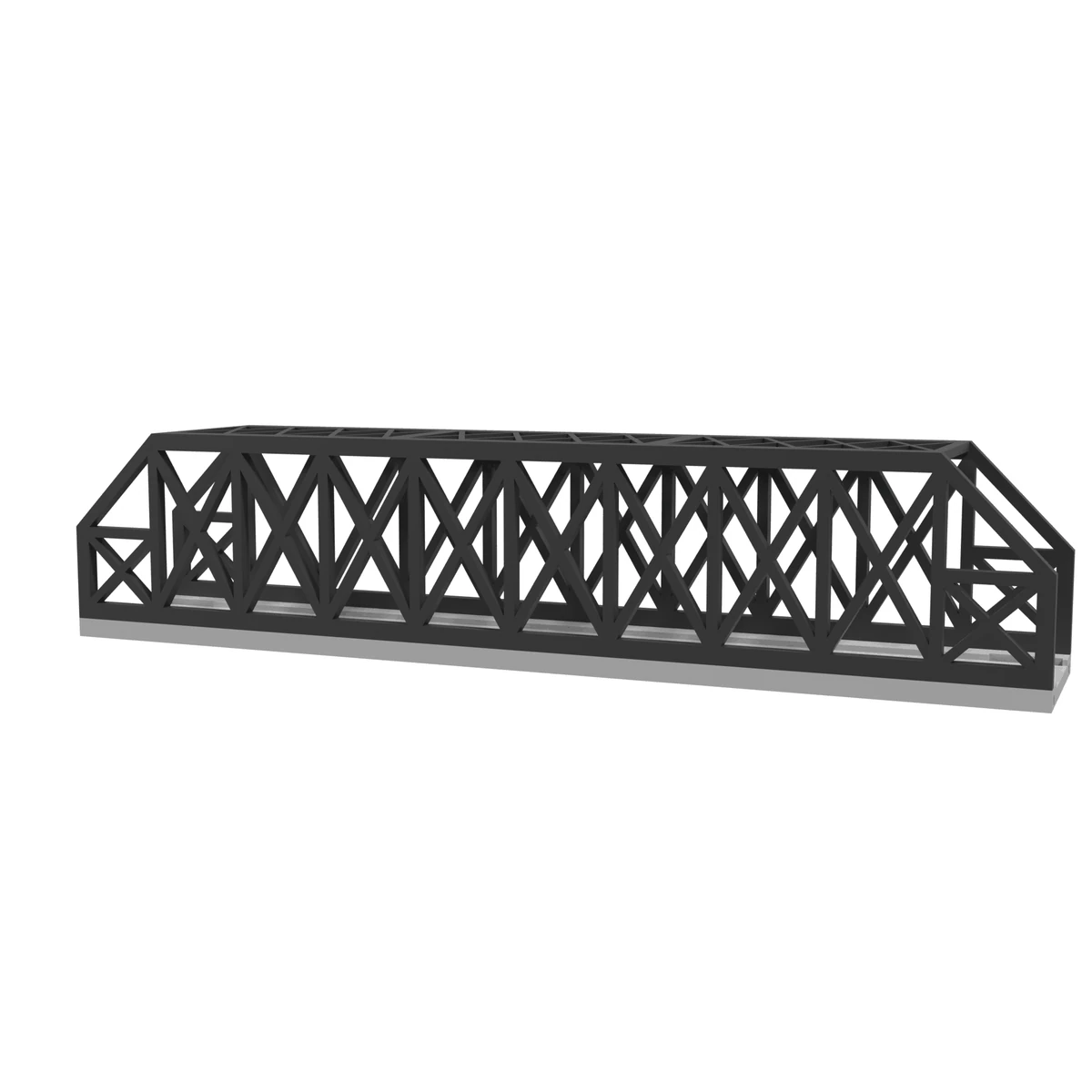 Modular Bridge, X-Beam Single Track 18 in, for Bachmann E-Z Track front view