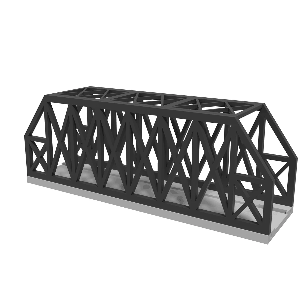 Modular Bridge, X-Beam Single Track Straight 186 mm, for Kato Unitrack (N scale) - with 2 Pillars hero view