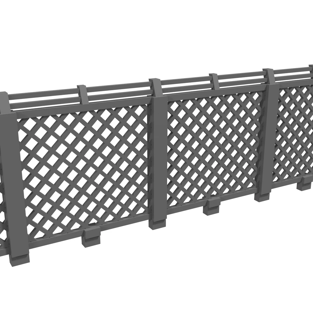 Diamond Fence with Barbed Wire, O Scale detail view