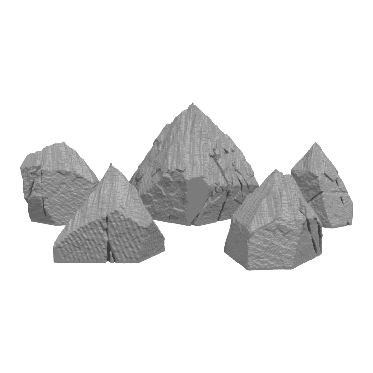 Granite Rocks, N Scale front view