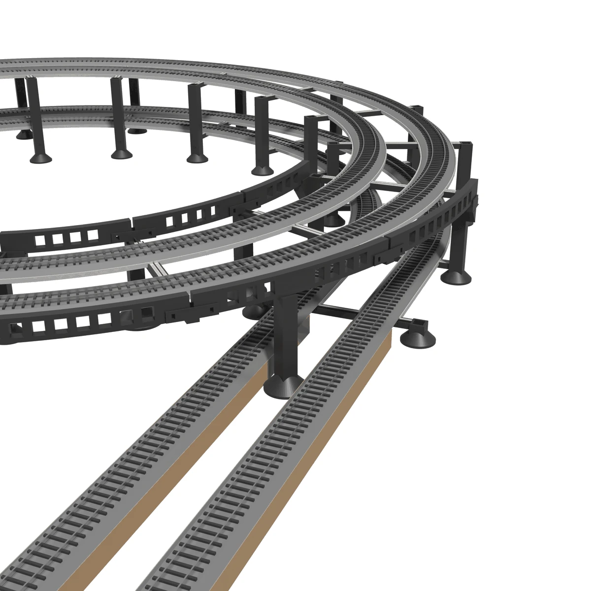 Helix Tower, Dual Track R18 + R22, 1.5 Turns, for Bachmann E-Z Track detail view