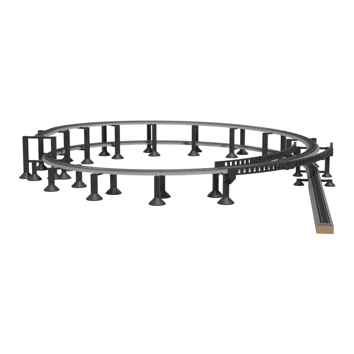 Helix Tower, Single Track R22, 1.5 Turns, for Bachmann E-Z Track front view