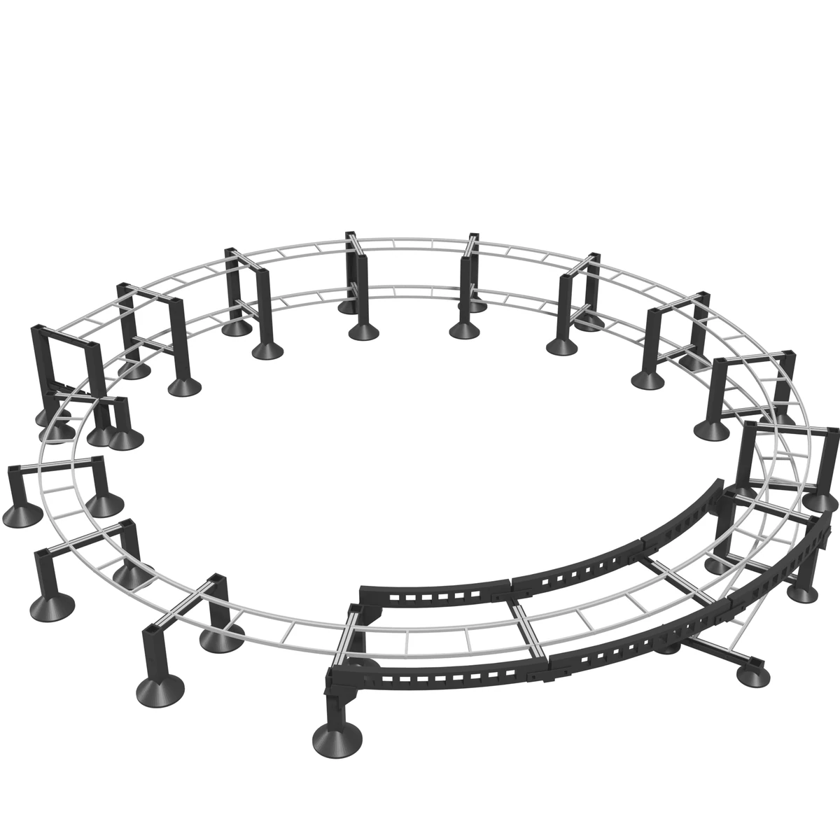 Helix Tower, Single Track R22, 1.5 Turns, for Bachmann E-Z Track structure view