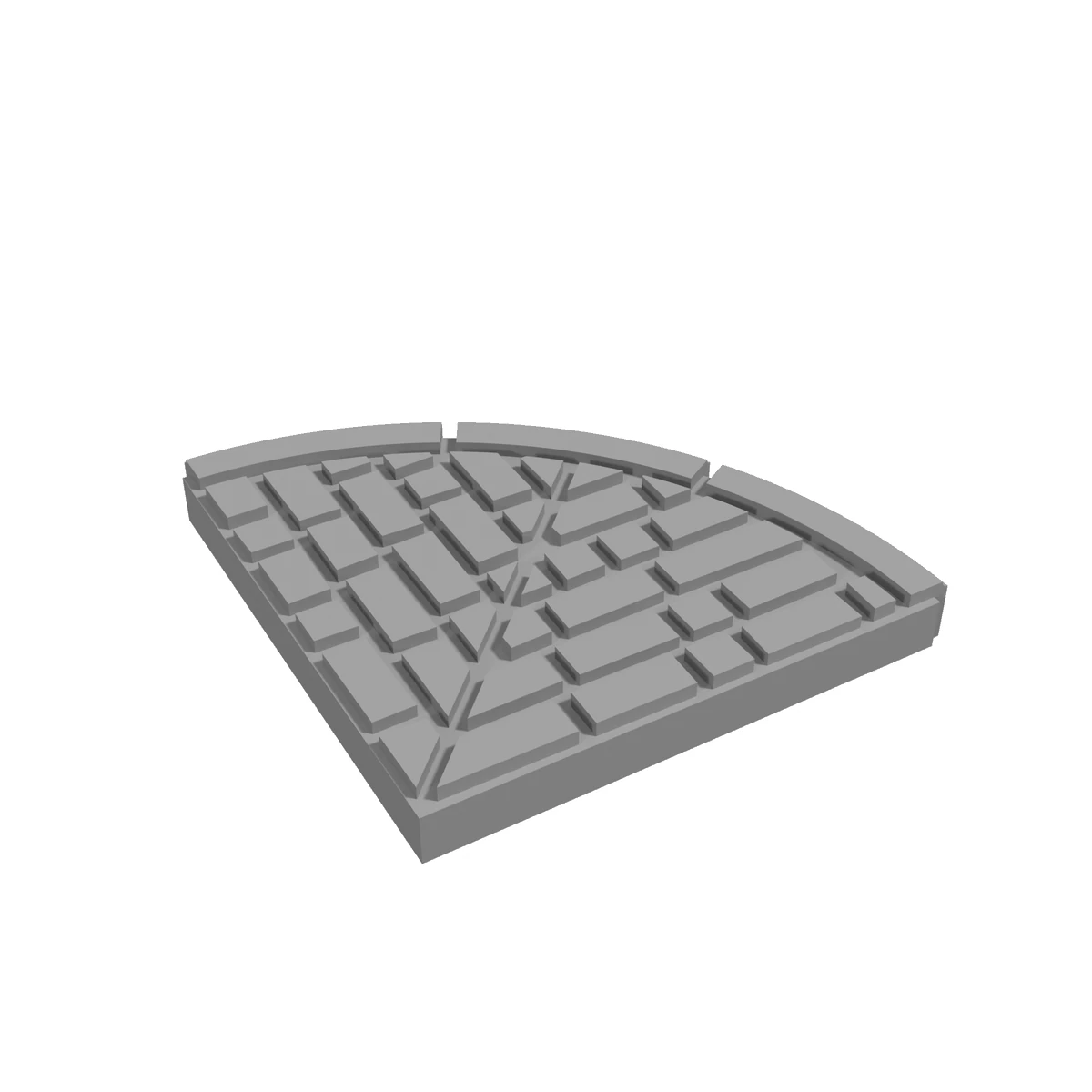 N Scale Pavement with Curb detail view