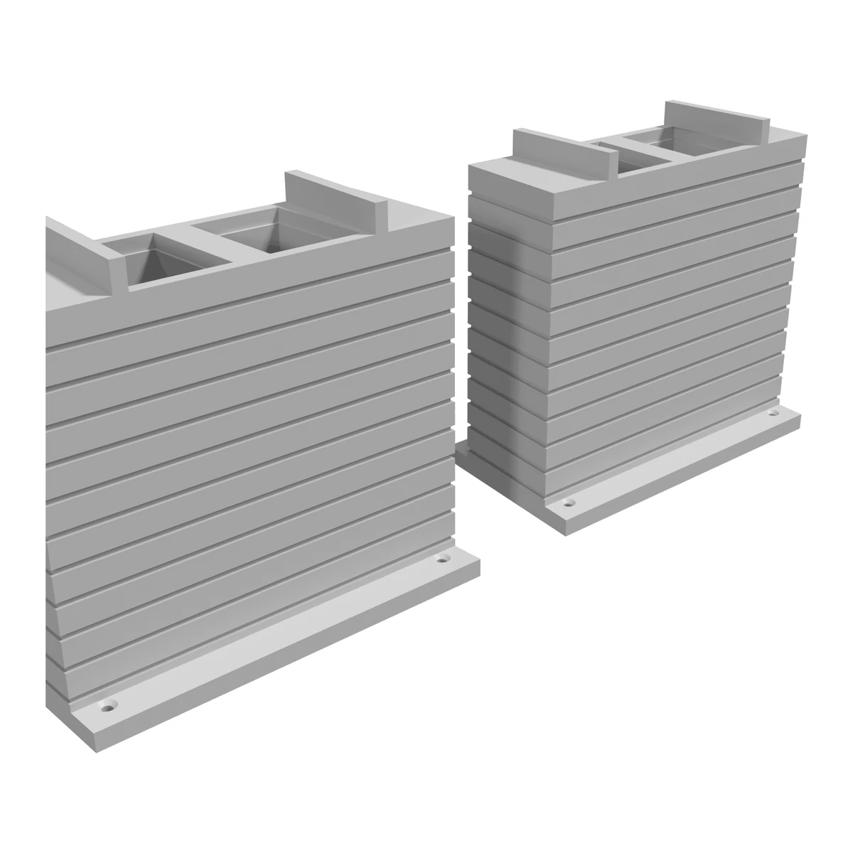 Bridge Pier - Curved Single Track Flush, 18 in, for Bachmann E-Z Track (set of 2) detail view
