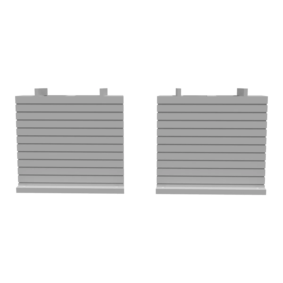 Bridge Pier - Curved Single Track Flush, 18 in, for Bachmann E-Z Track (set of 2) front view