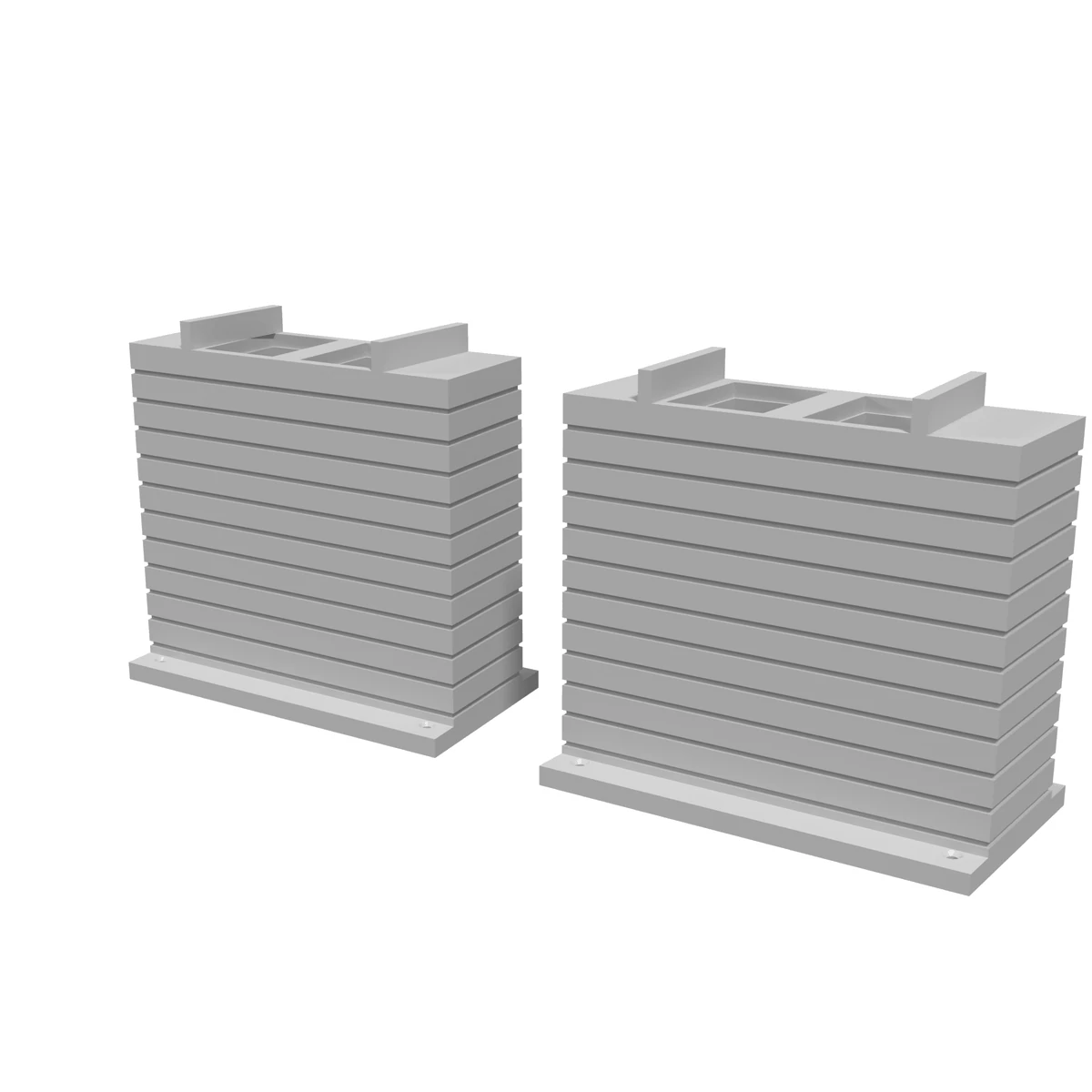 Bridge Pier - Curved Single Track Flush, for Bachmann E-Z Track (set of 2)