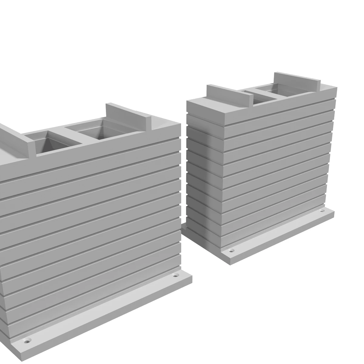 Bridge Pier - Curved Single Track Flush, for Bachmann E-Z Track (set of 2) detail view