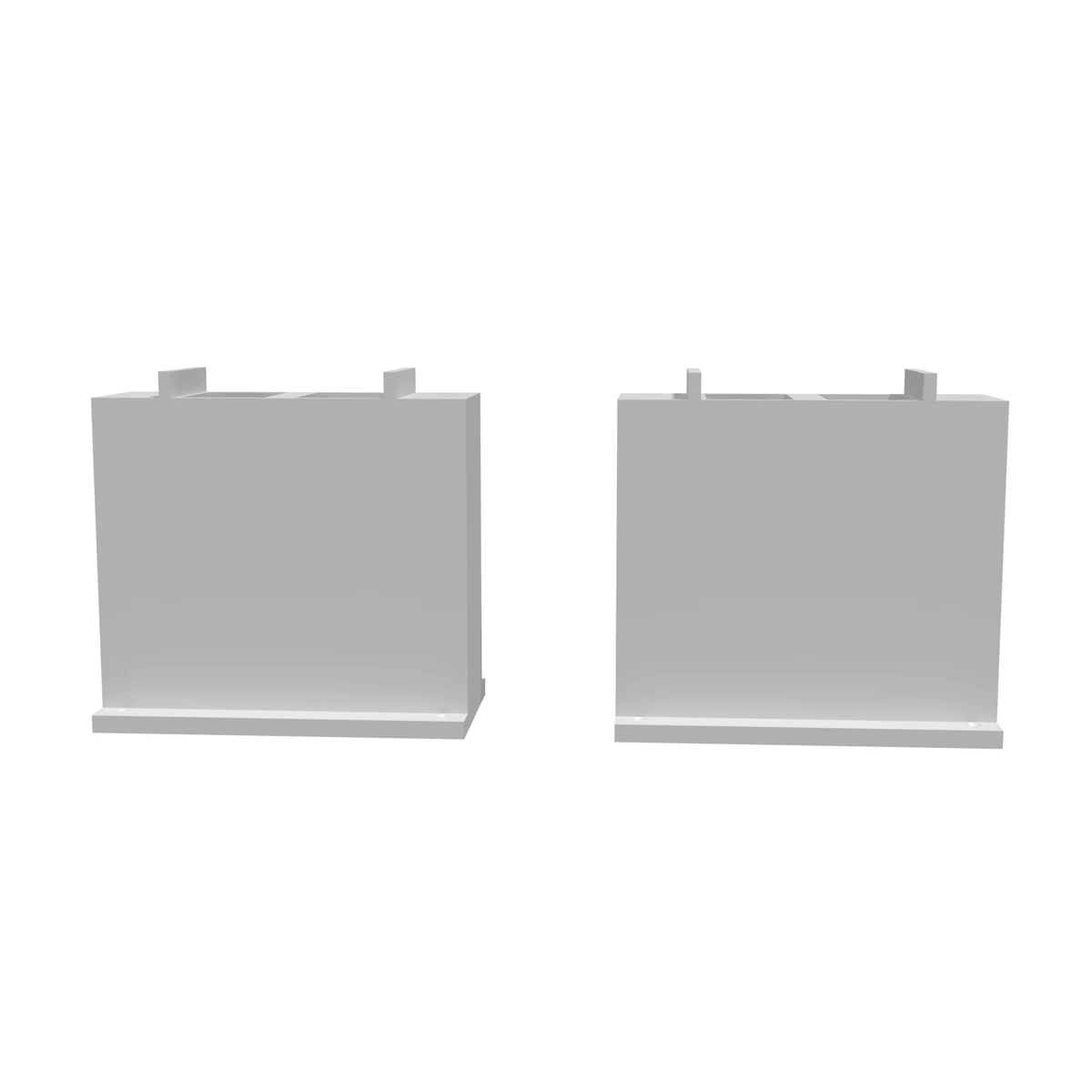 Bridge Pier - Single Track Flush, for Bachmann E-Z Track (set of 2) front view