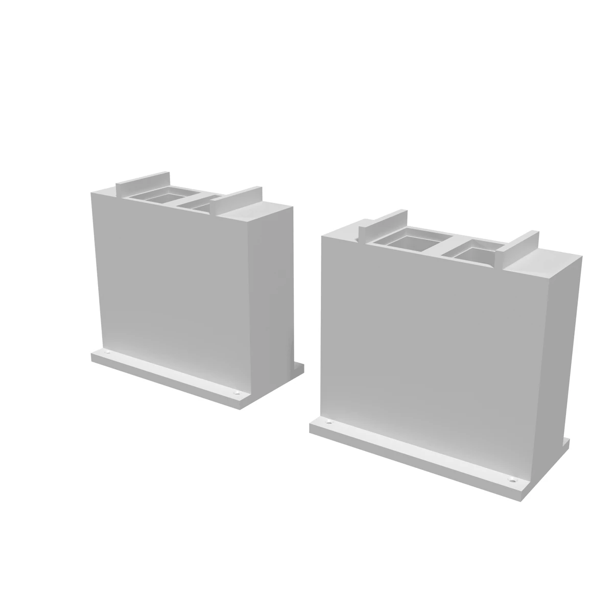 Bridge Pier - Single Track Flush, for Bachmann E-Z Track (set of 2)