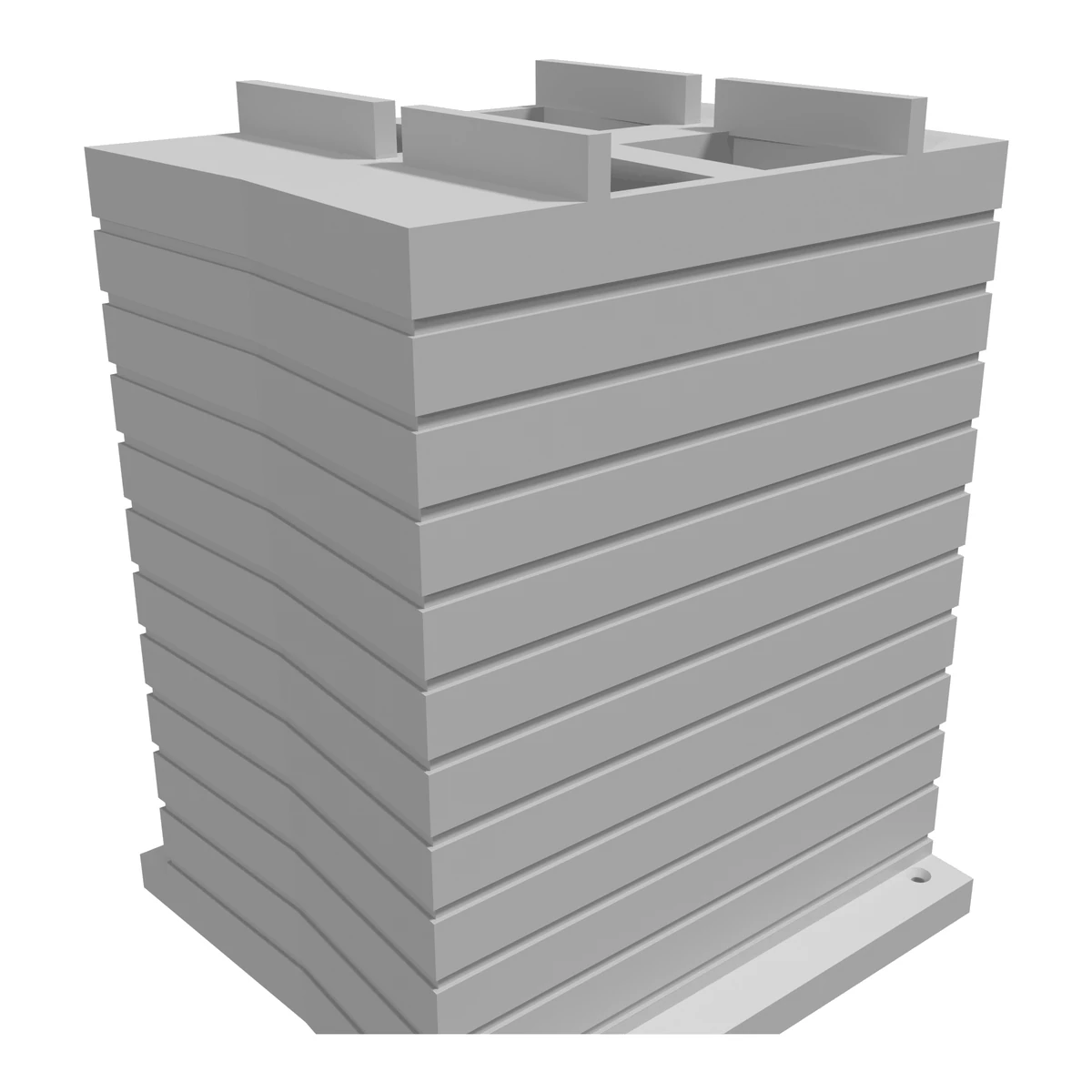 Bridge Pier - Curved Center Pillar, N Scale for Kato Unitrack R381 detail view