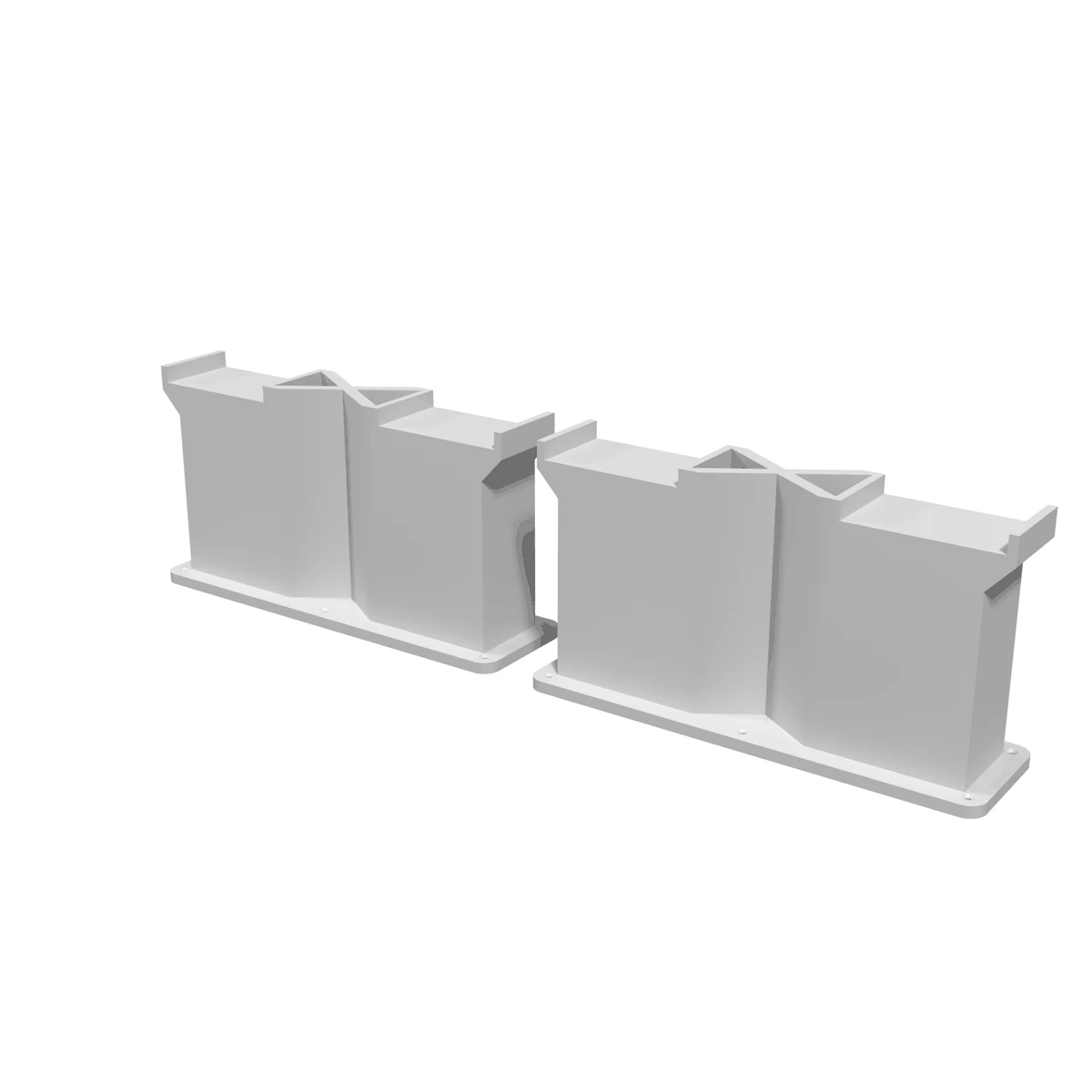 Bridge Pillars - Dual Track X-Brace, for Bachmann E-Z Track (set of 2)