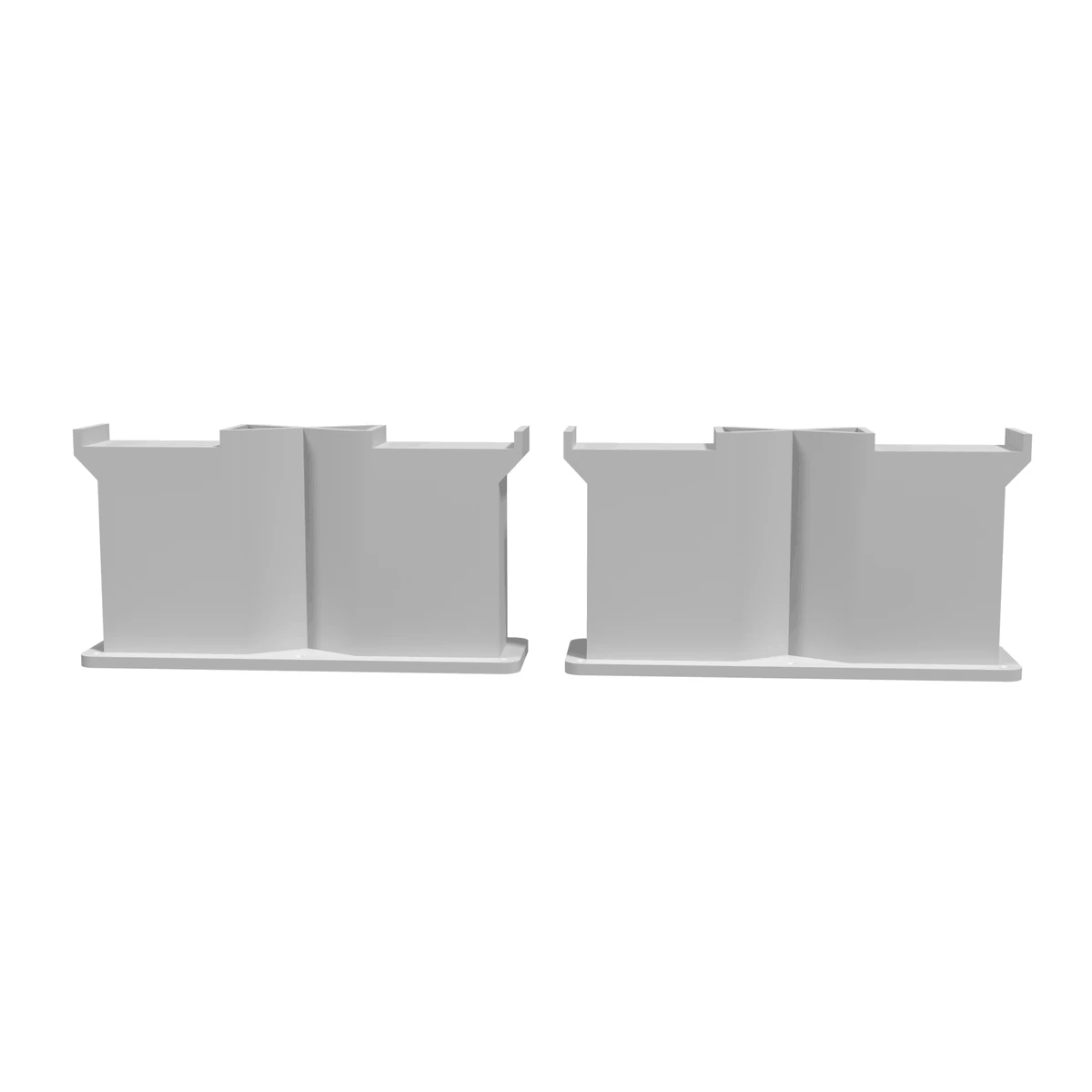 Bridge Pillars - Dual Track X-Brace, for Bachmann E-Z Track (set of 2) front view