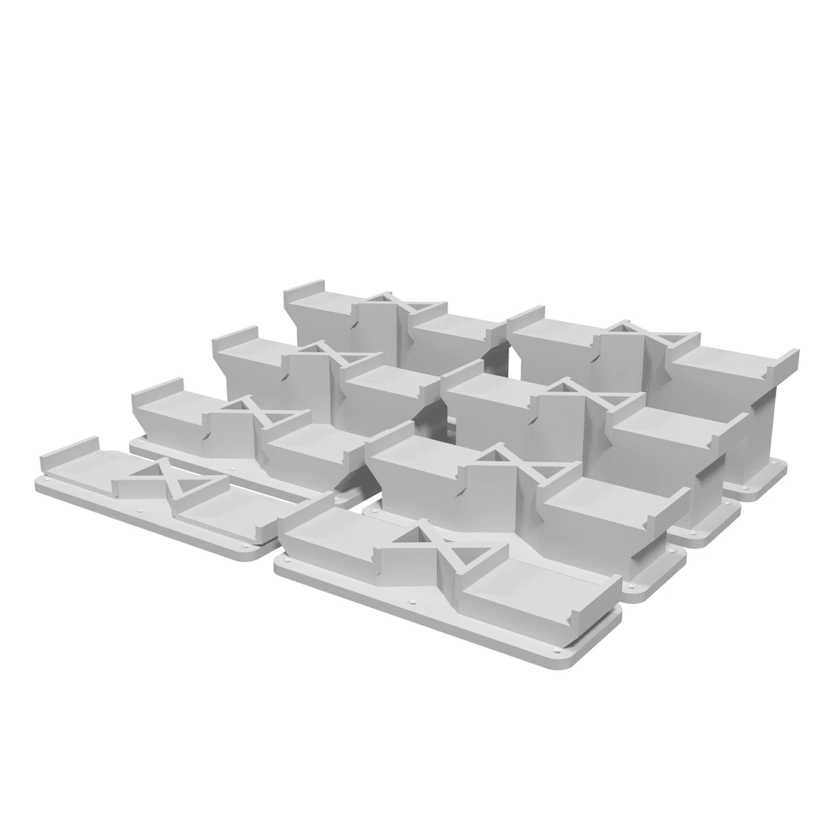 Pillar - Dual Track, X-Brace, Full Set (13 pieces)