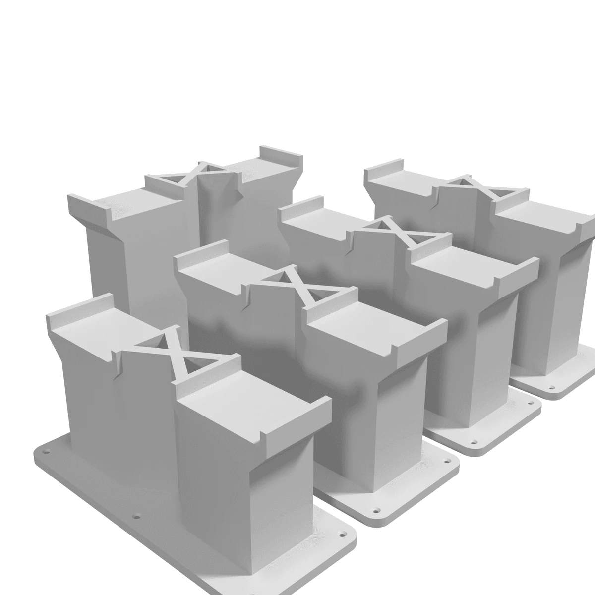 Pillar - Dual Track, X-Brace, Up & Down Set (26 pieces) plate2-detail view