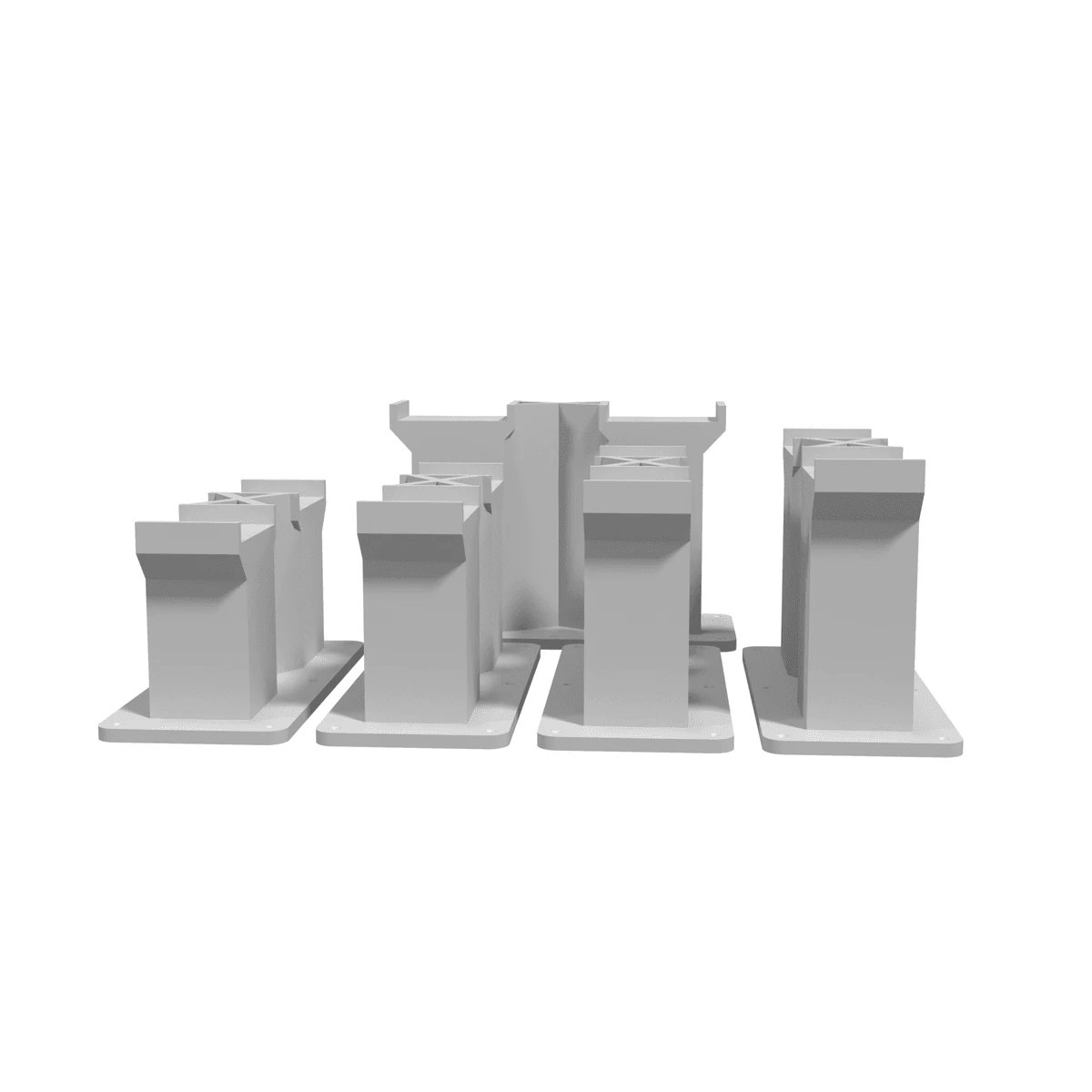 Pillar - Dual Track, X-Brace, Up & Down Set (26 pieces) plate2-front view