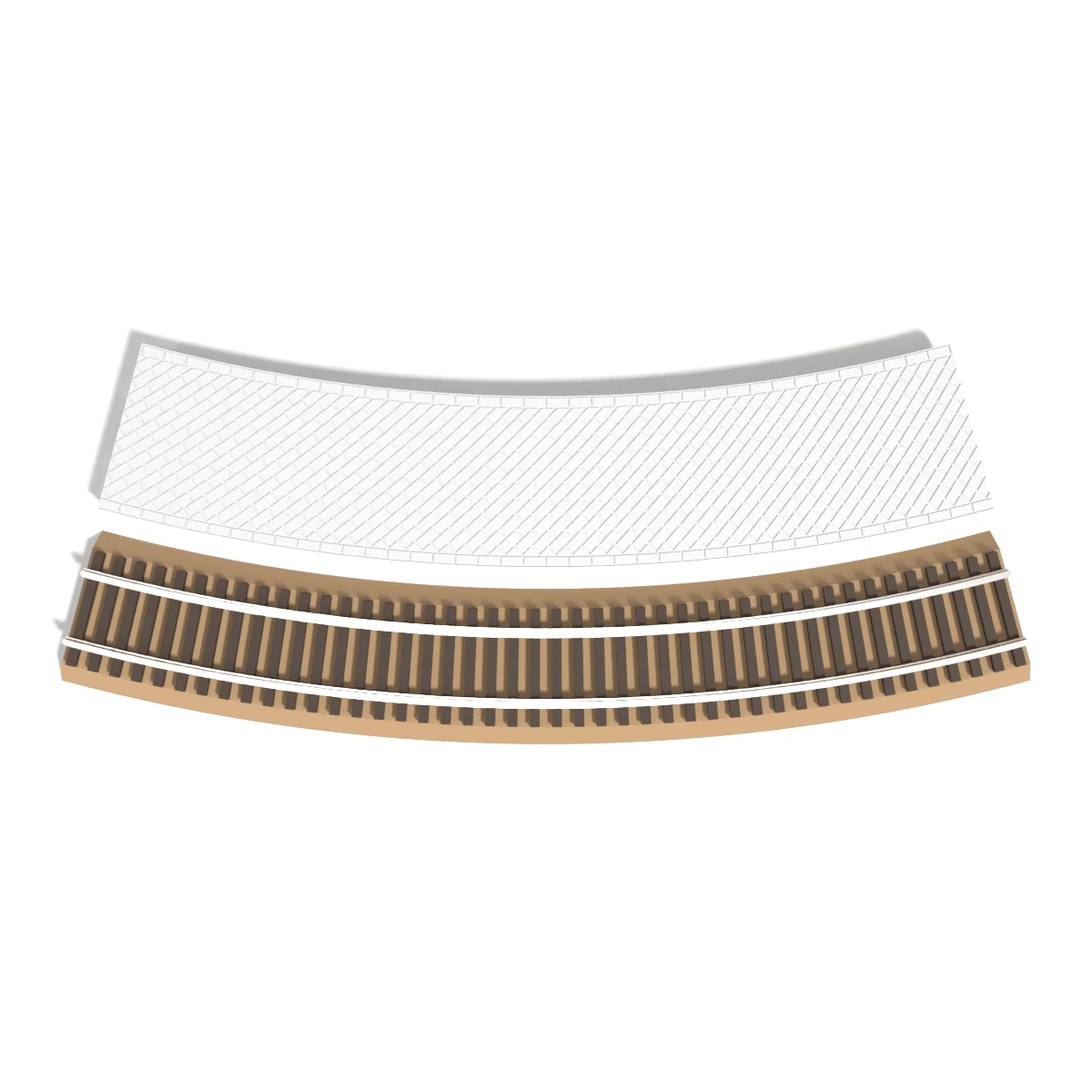 Modular Platform, Curved 18 in, for Atlas Snap Track front view