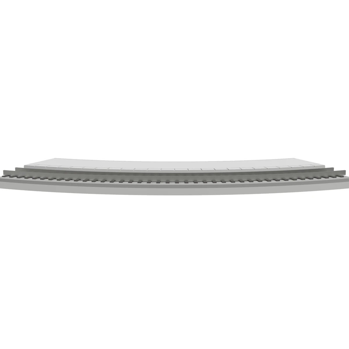 Modular Platform, Curved R216 Inner, N Scale, for Kato Unitrack front view