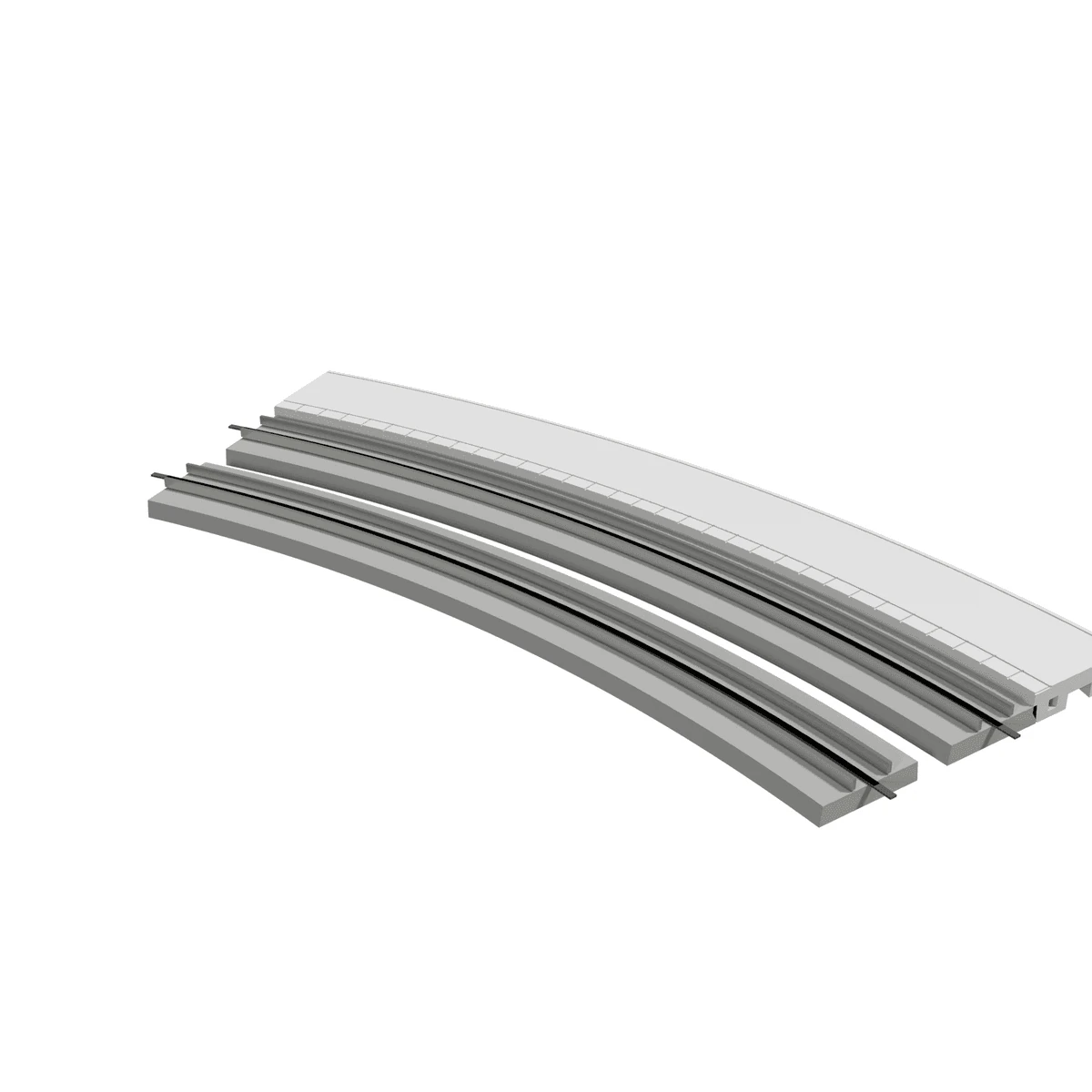 Modular Platform, Curved R414 Outer, N Scale, for Kato Unitrack