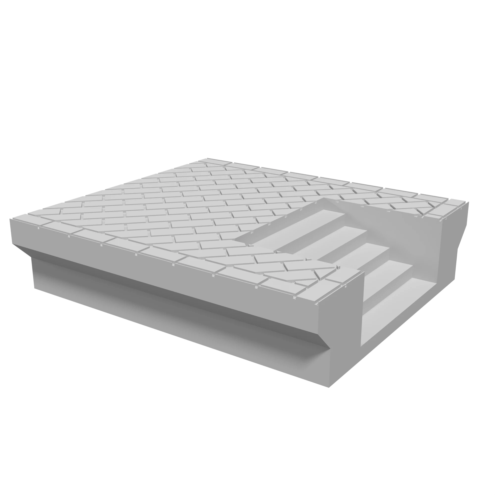 Modular Platform, End Cap with Stairs
