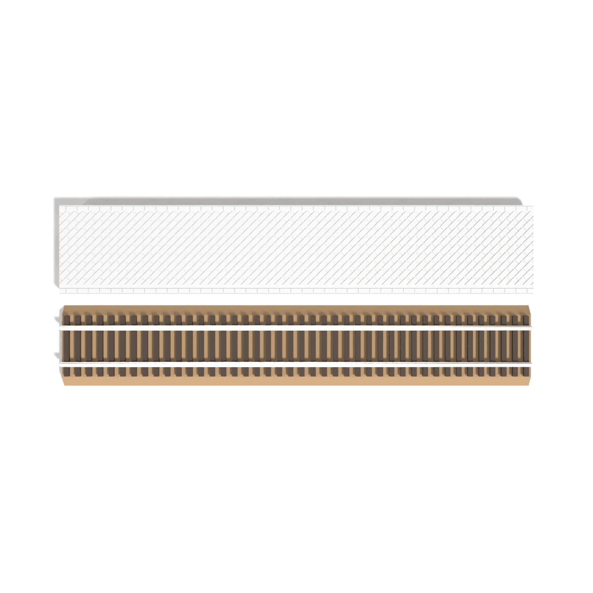Modular Platform, Straight 9 in, for Atlas Snap Track front view