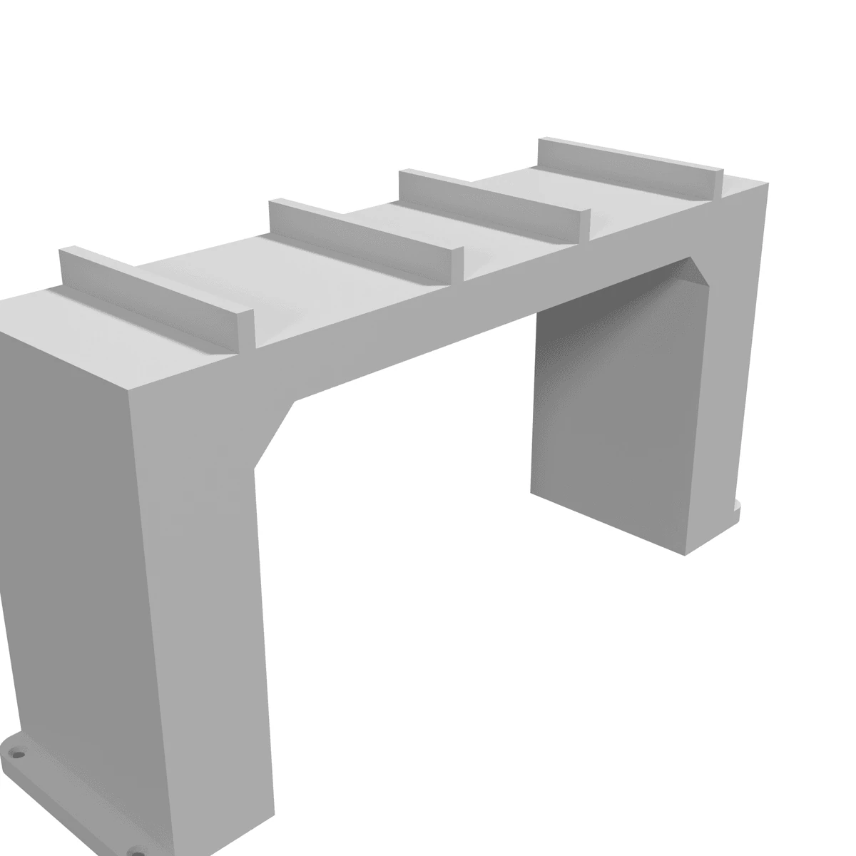 Portal Pier - Dual Track, Clear Span detail view