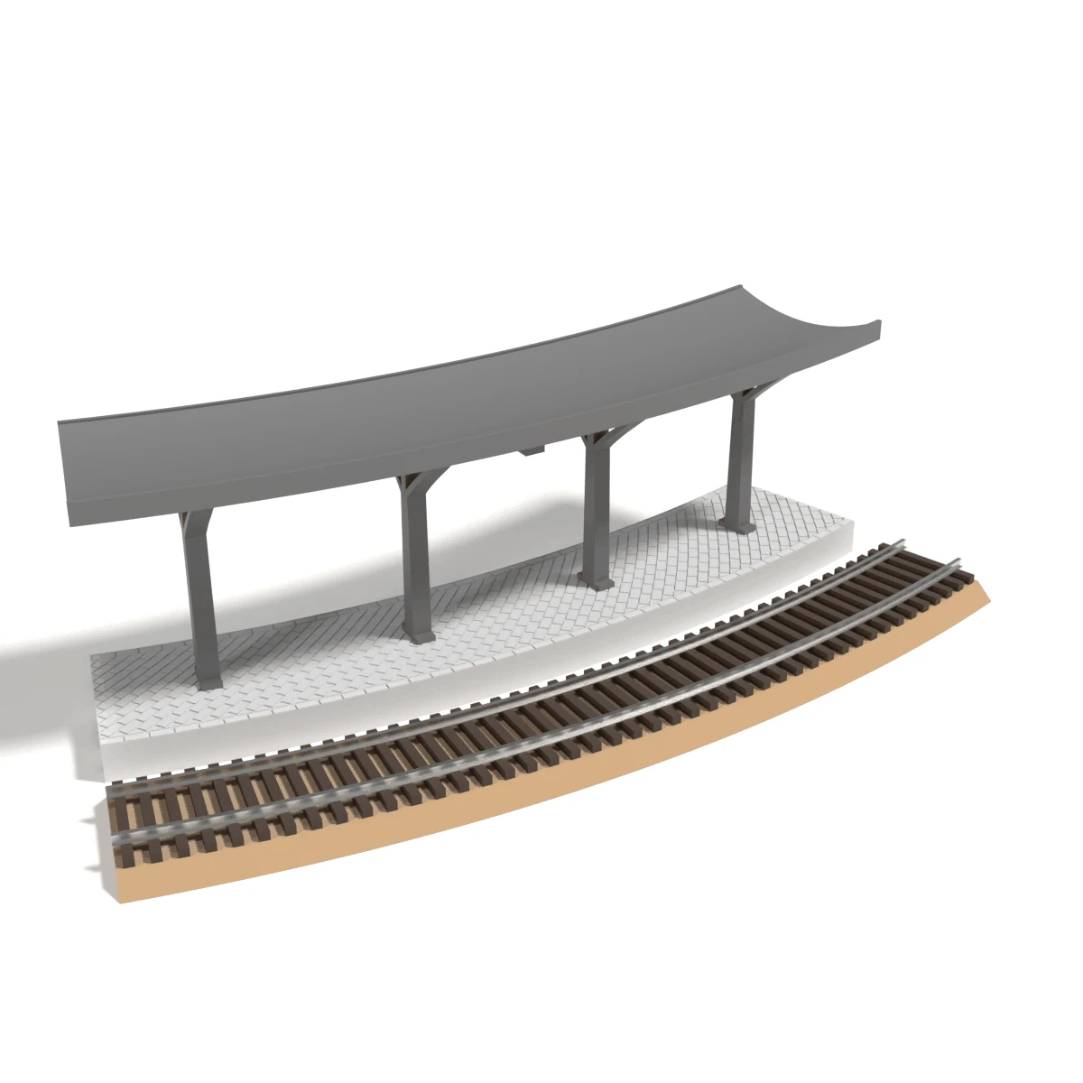 Modular Station, Curved 18 in, for Atlas Snap Track