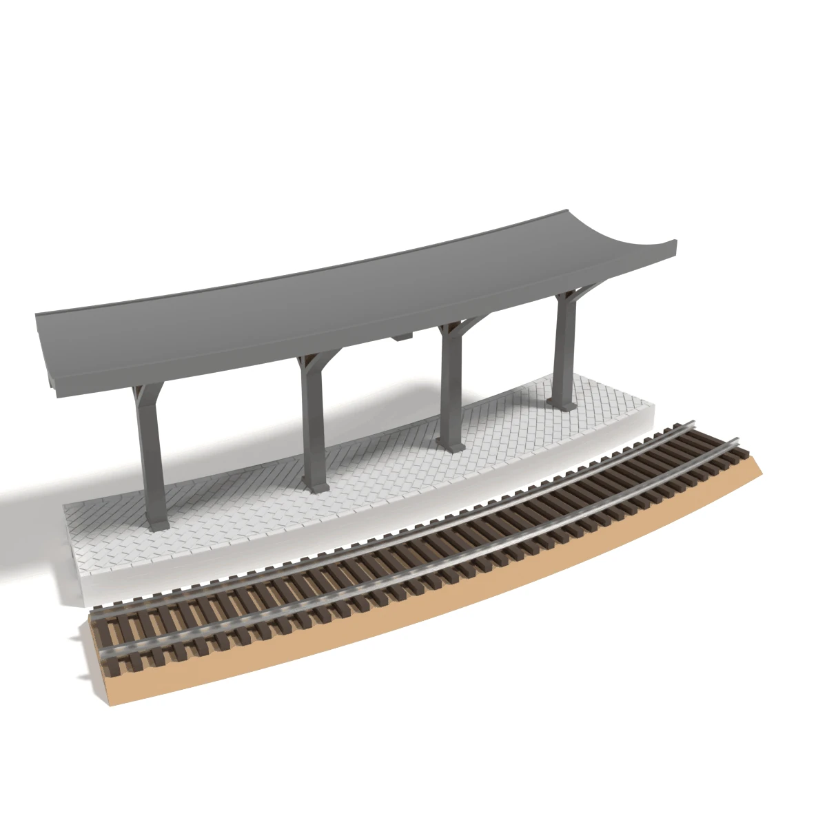 Modular Station, Curved 22 in, for Atlas Snap Track