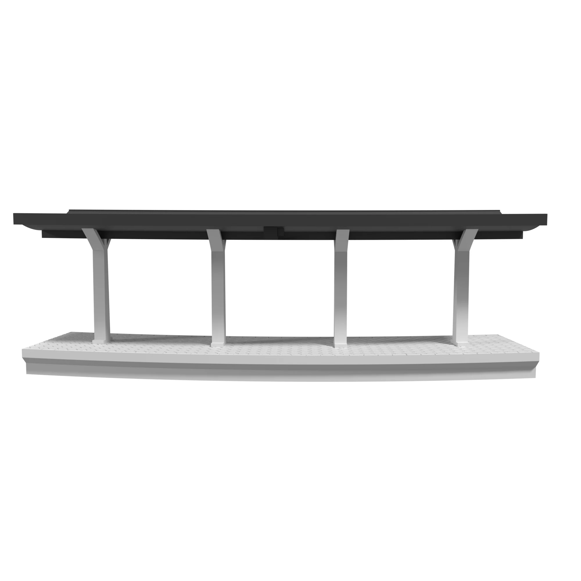 Modular Station, Curved 22 in, for Bachmann E-Z Track front view