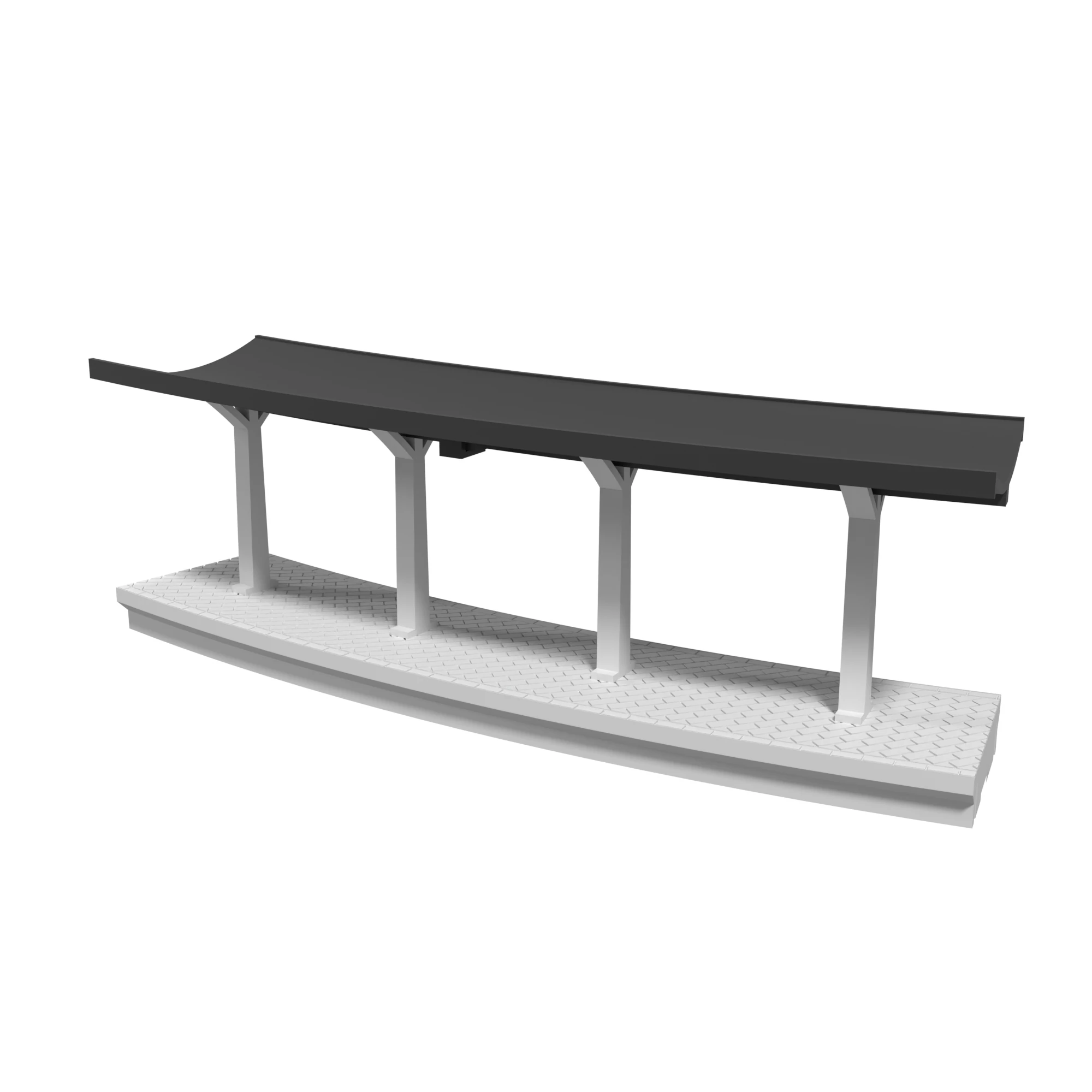 Modular Station, Curved 22 in, for Bachmann E-Z Track