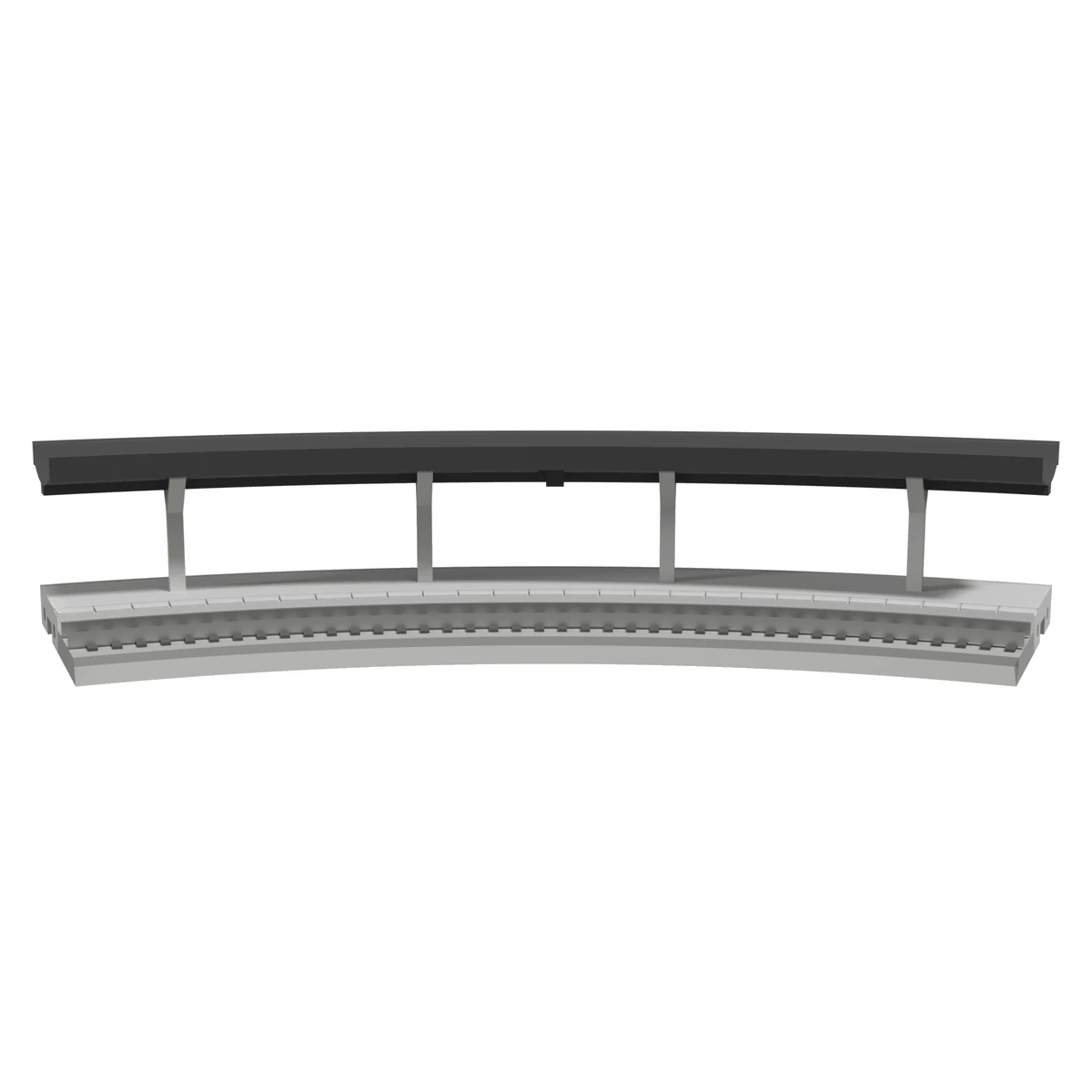 Modular Station, Curved R216 Outer, N Scale, for Kato Unitrack front view