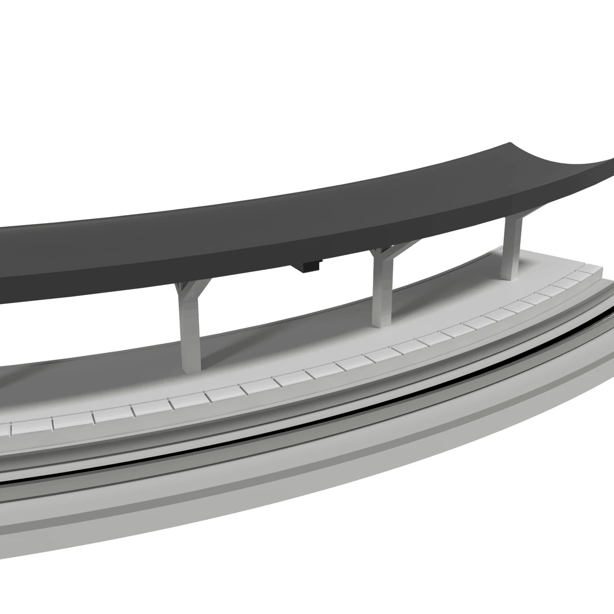 Modular Station, Curved R249 Inner, N Scale, for Kato Unitrack detail view